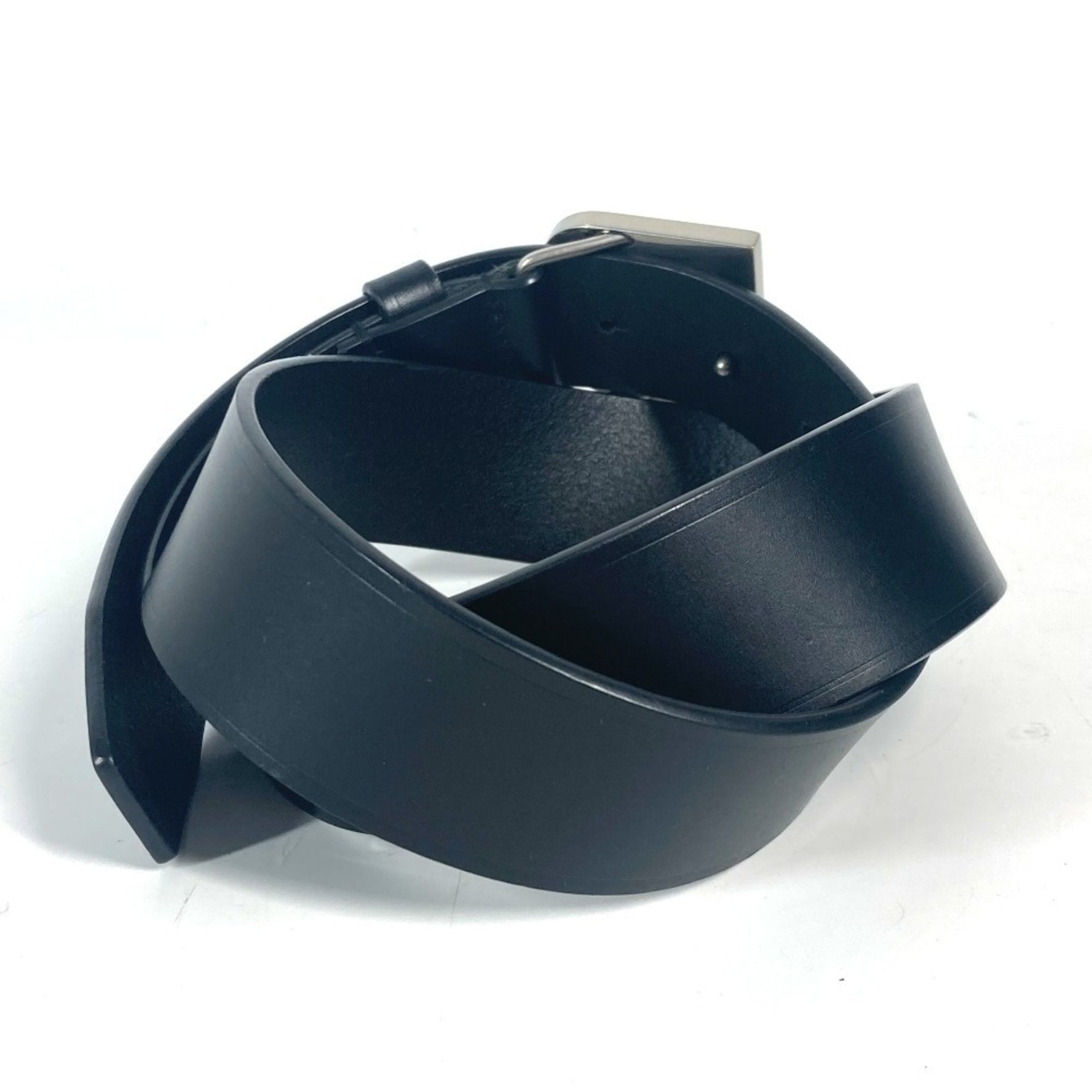 BALENCIAGA B Buckle Accessory Belt Leather Men Women Black