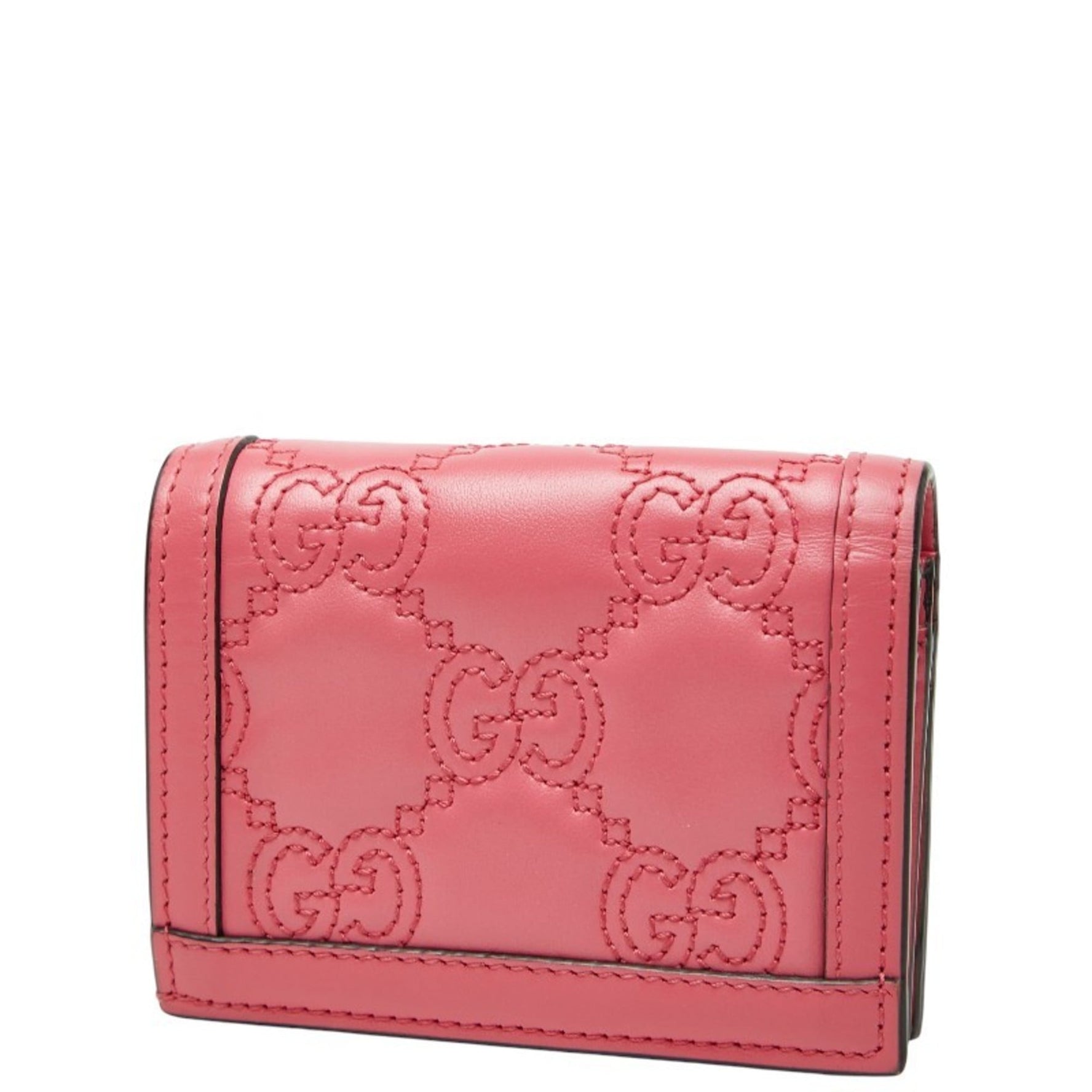 Gucci GG Matelasse Bifold Compact Wallet Leather