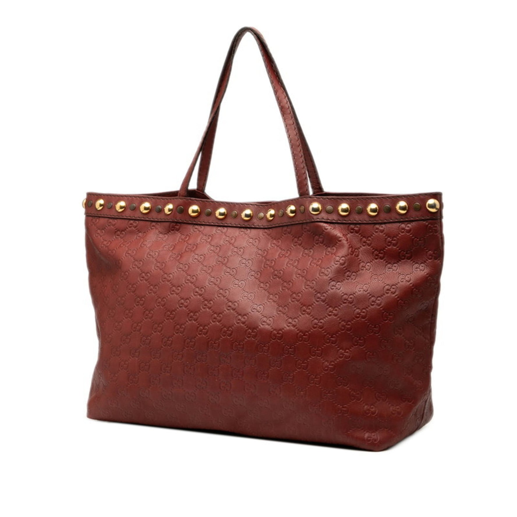 Gucci Guccissima Tote Bag Red Leather
