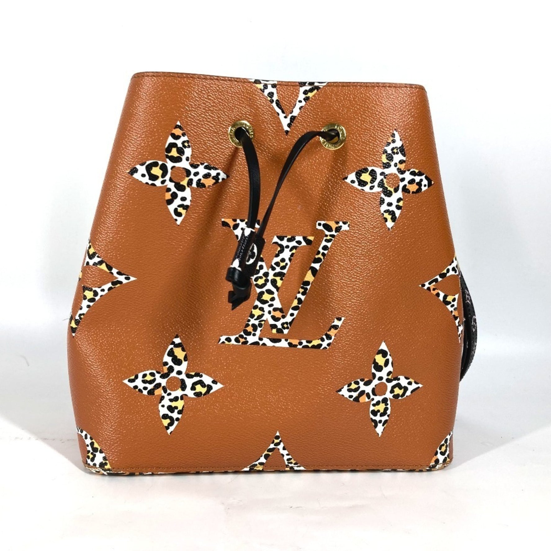 Louis Vuitton Monogram Jungle NeoNoe Drawstring Bag Shoulder Canvas Brown