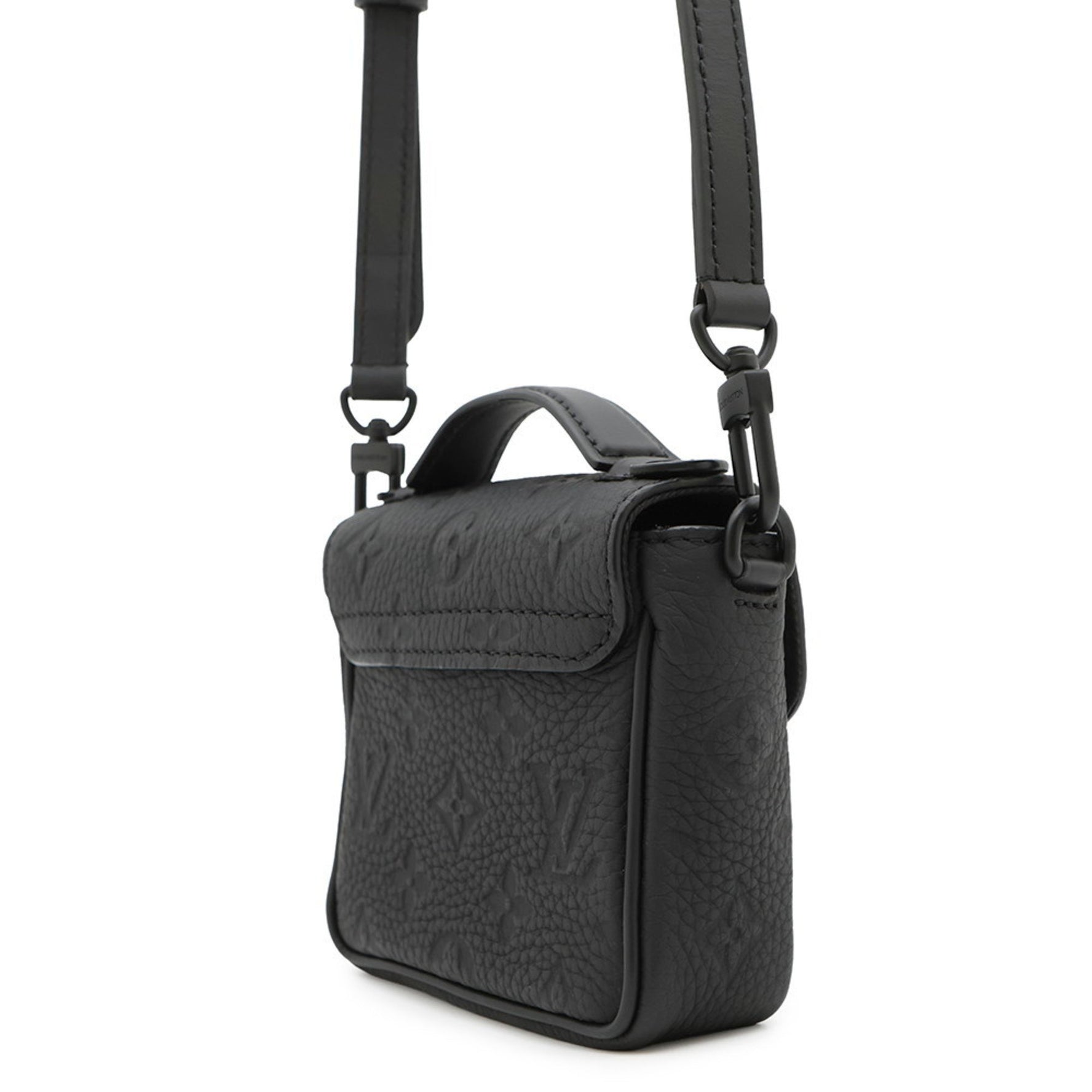 Louis Vuitton Shoulder Bag Monogram Taurillon Pico S-Lock M83148 LOUIS VUITTON Black