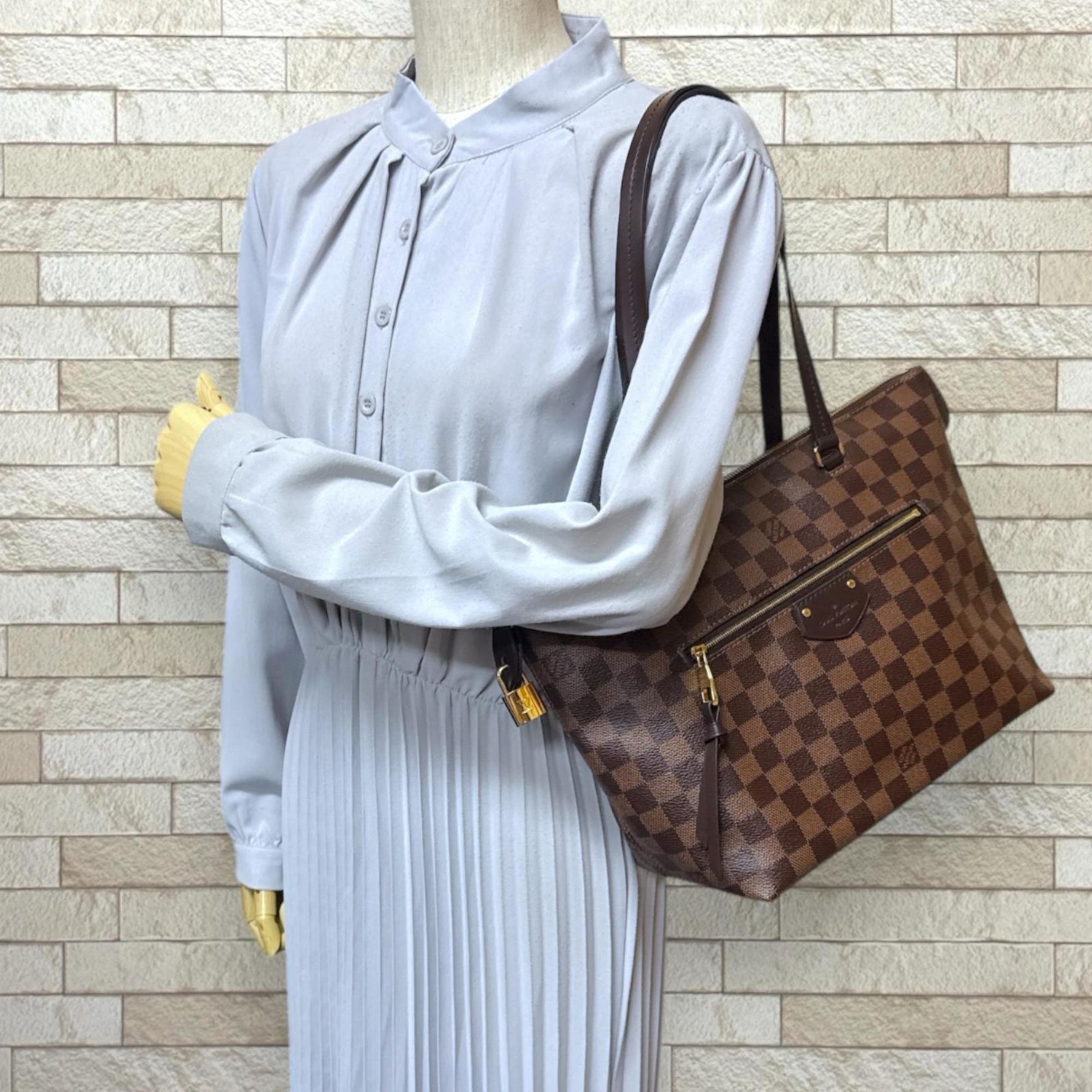 Louis Vuitton Iena PM Damier Tote Bag, Canvas LOUIS VUITTON