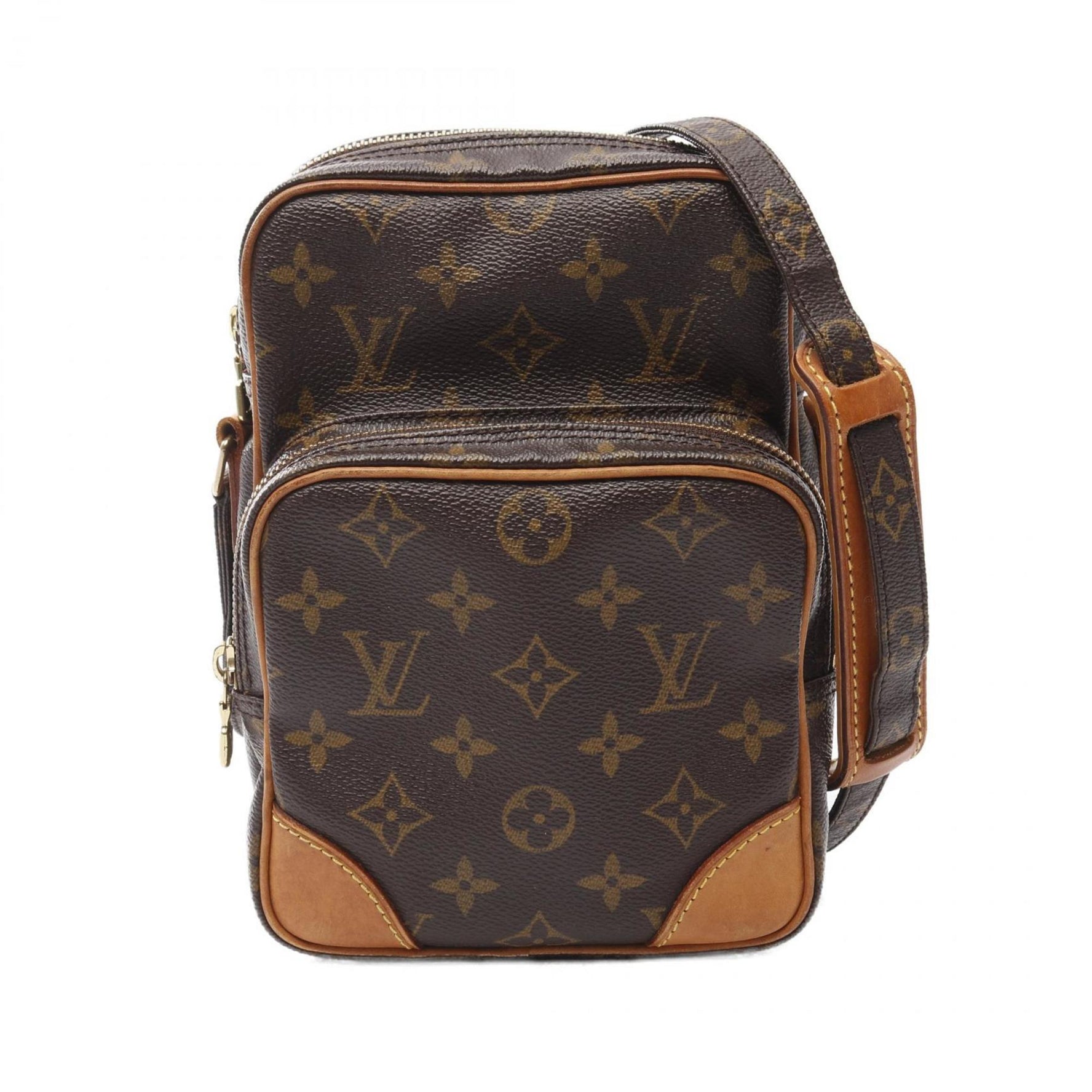 Louis Vuitton Amazon Shoulder Bag Coated Canvas Leather Monogram