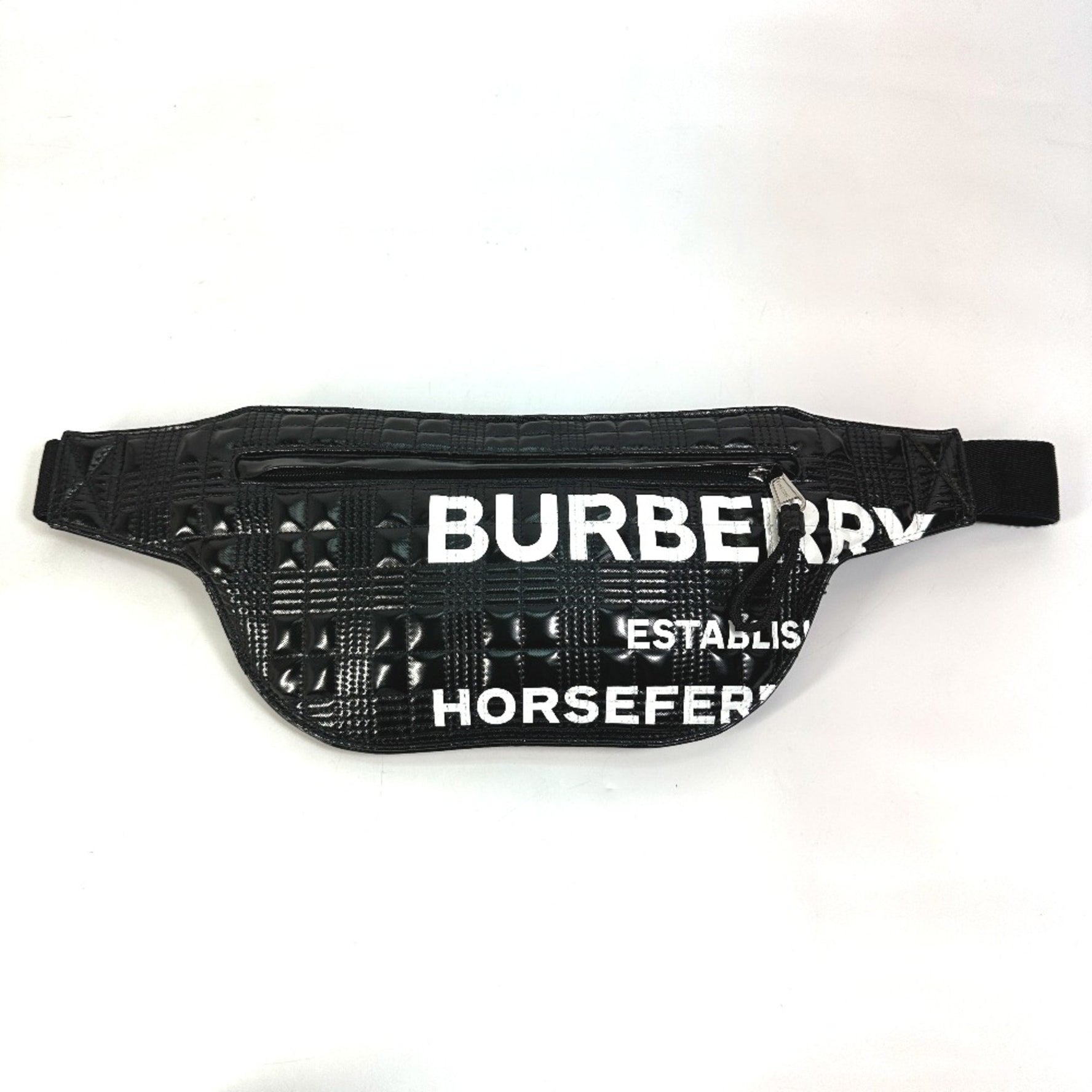 Burberry logo Waist Pouch Cross body bag Black White
