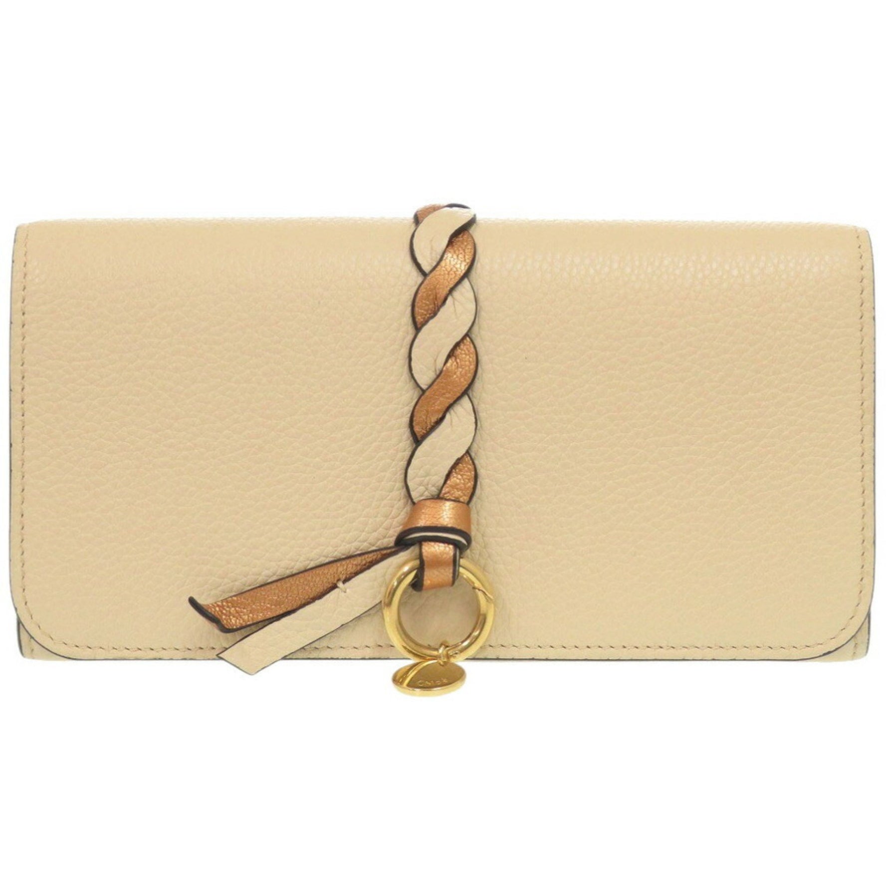 Chloé Chloe Leather Beige Long Wallet 0485Chloe