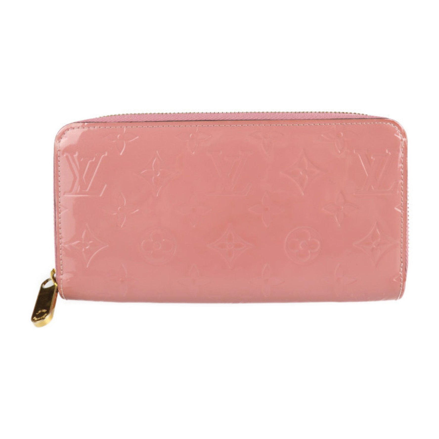 Louis Vuitton Zippy Wallet Long Monogram Verni Rose Blush Round Zipper Zip Around