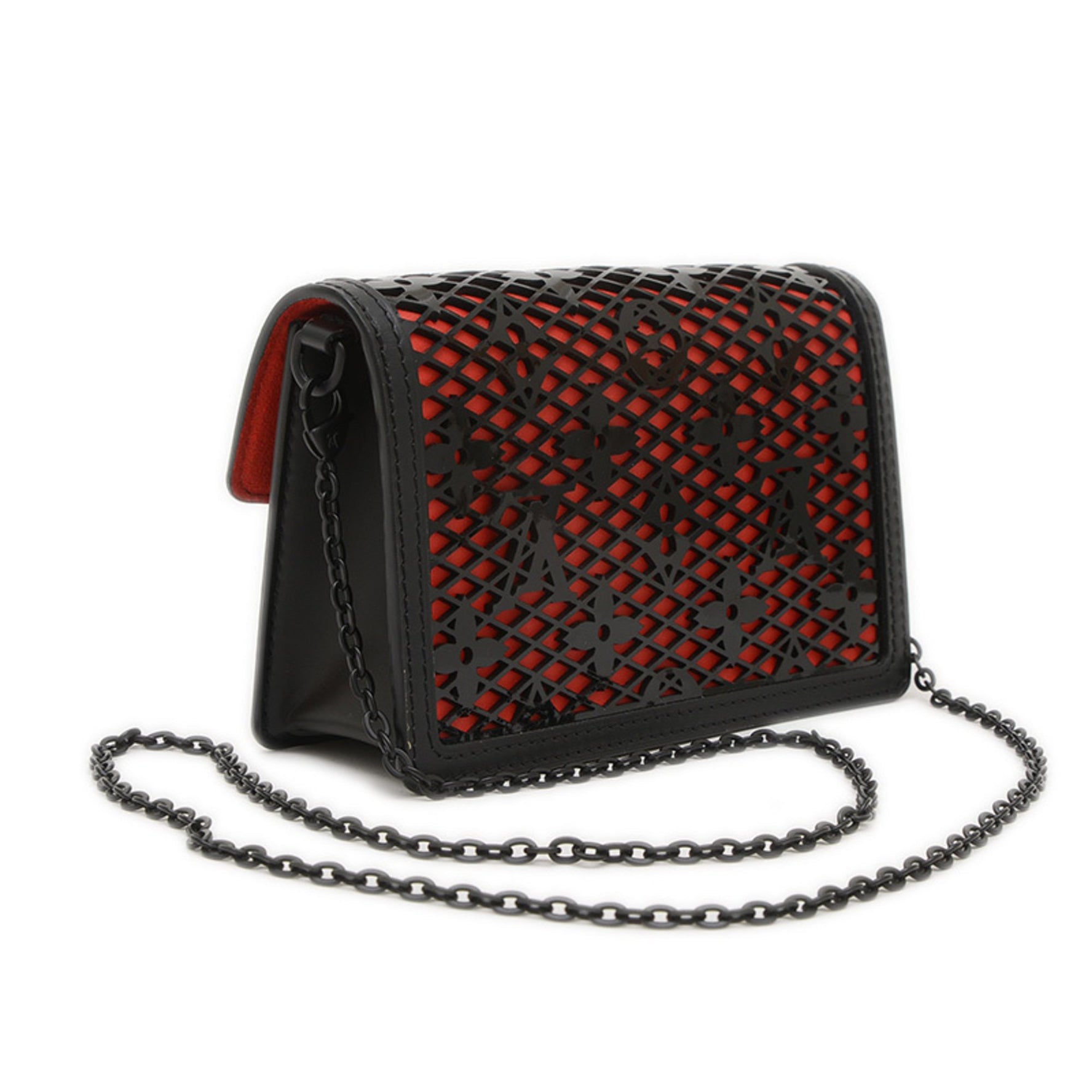 Louis Vuitton Monogram Lace Portefeuille Dauphine Shoulder Bag Red BP