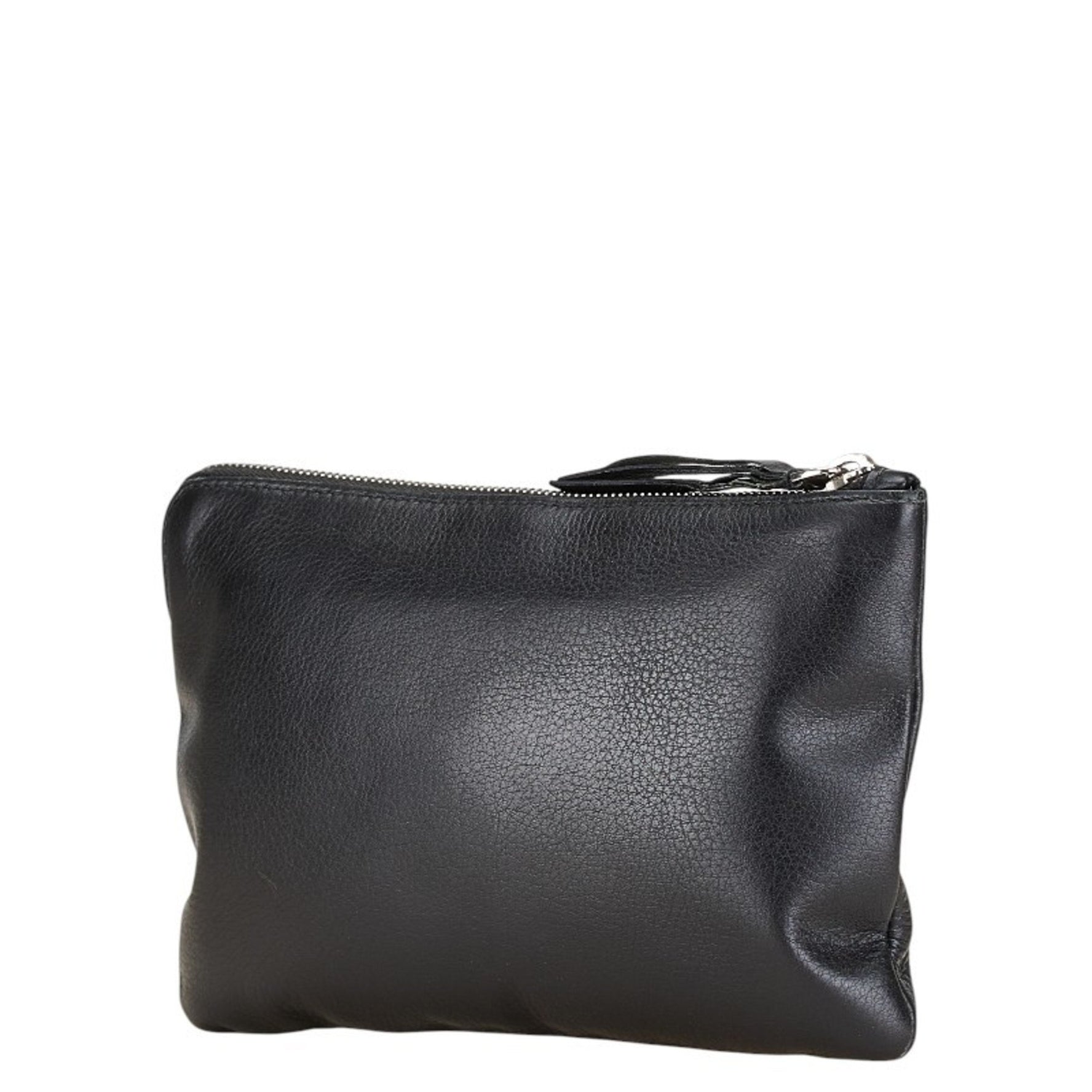 Balenciaga Print EVERYDAY M Pouch Black Leather Women's BALENCIAGA
