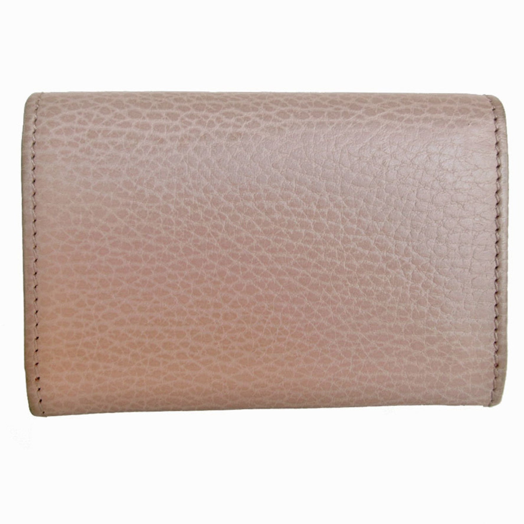 GUCCI Business Card Holder/Card Case GG Marmont Leather Pink Beige Gold Women's s0252f