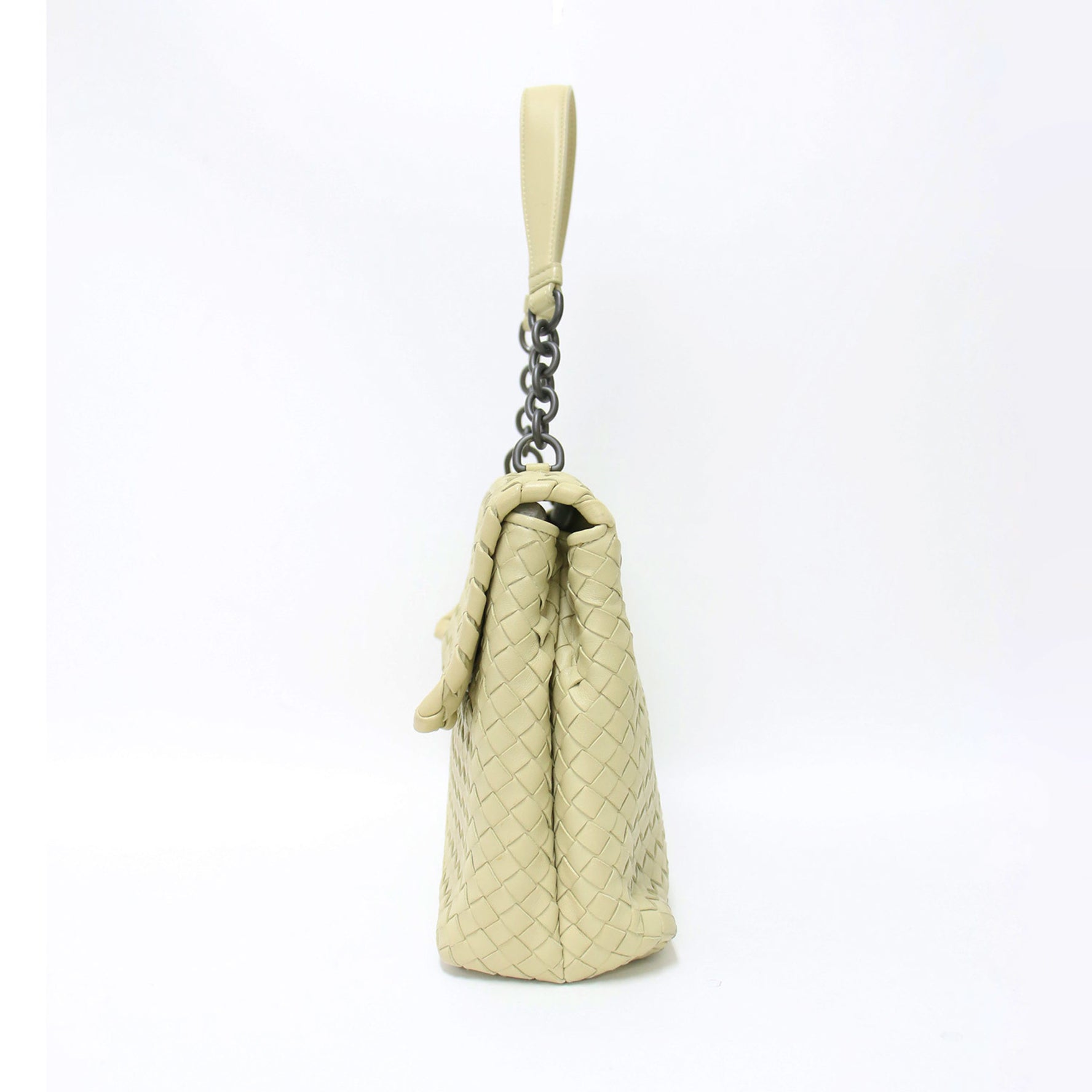 BOTTEGA VENETA Olympia Intrecciato Shoulder Bag OLIMPIA INTRECCIATO Flap Chain Mesh Lambskin Leather