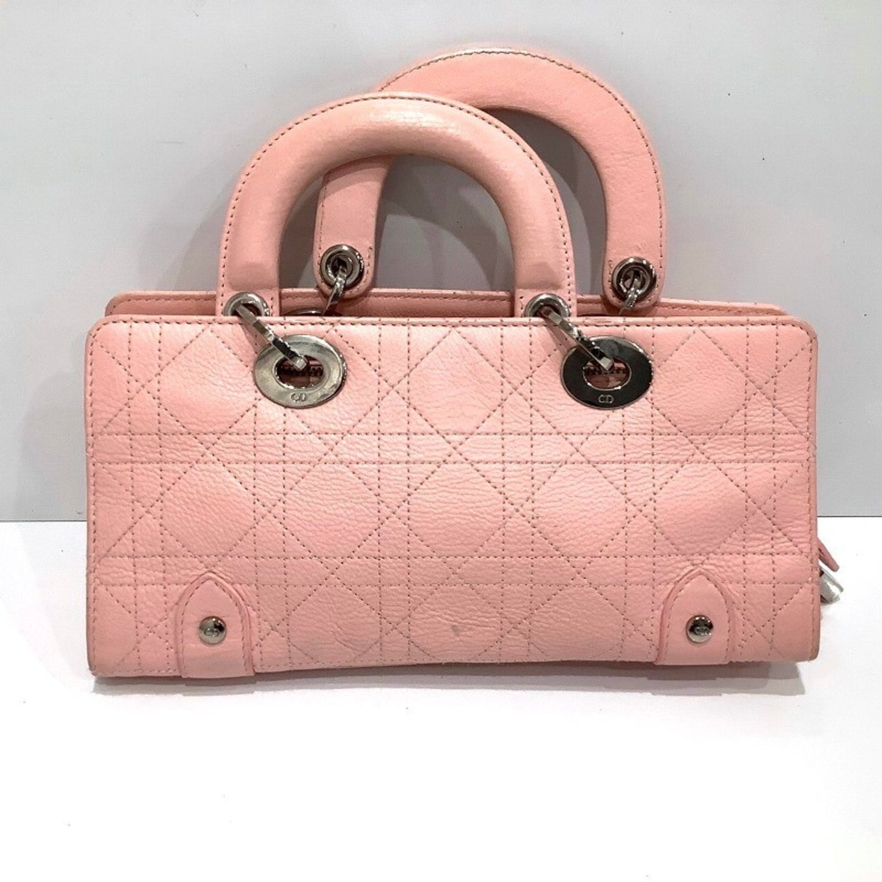 Christian Dior Lady Cannage Handbag in Leather with Padlock