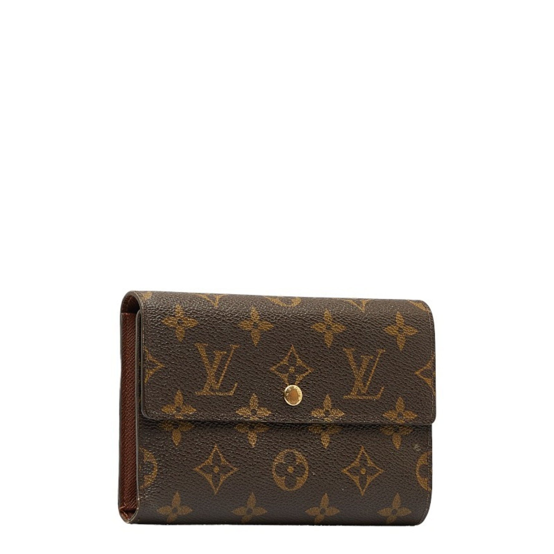 Louis Vuitton Monogram Porte Tresor Etui Papier Long Wallet PVC Leather
