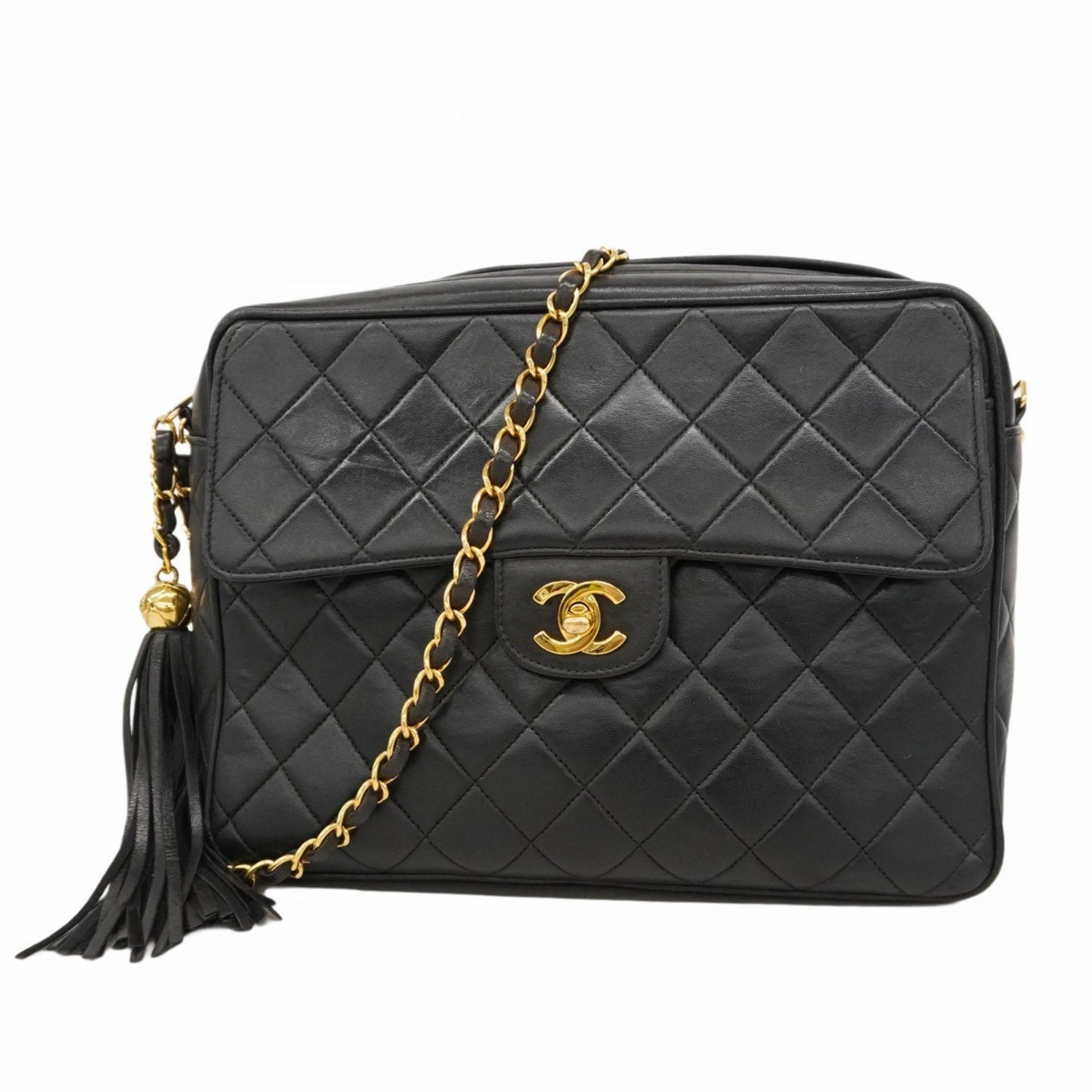 Chanel Shoulder Bag with Matelasse Chain Bag, Lambskin