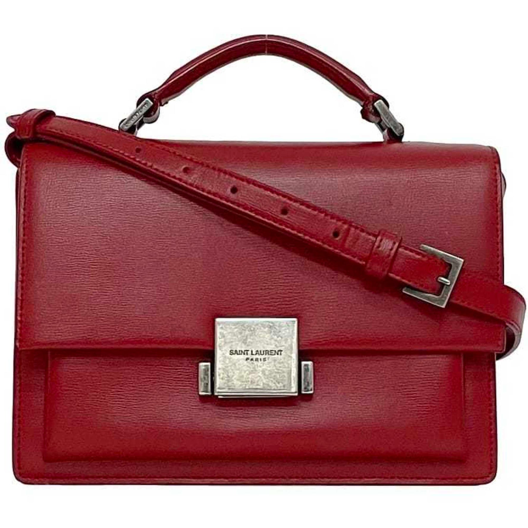 Saint Laurent Shoulder Bag Belle Chasse Medium f-23024 Red Leather 0917 SAINT LAURENT Flap Crossbody Women's Clutch Second 2-way