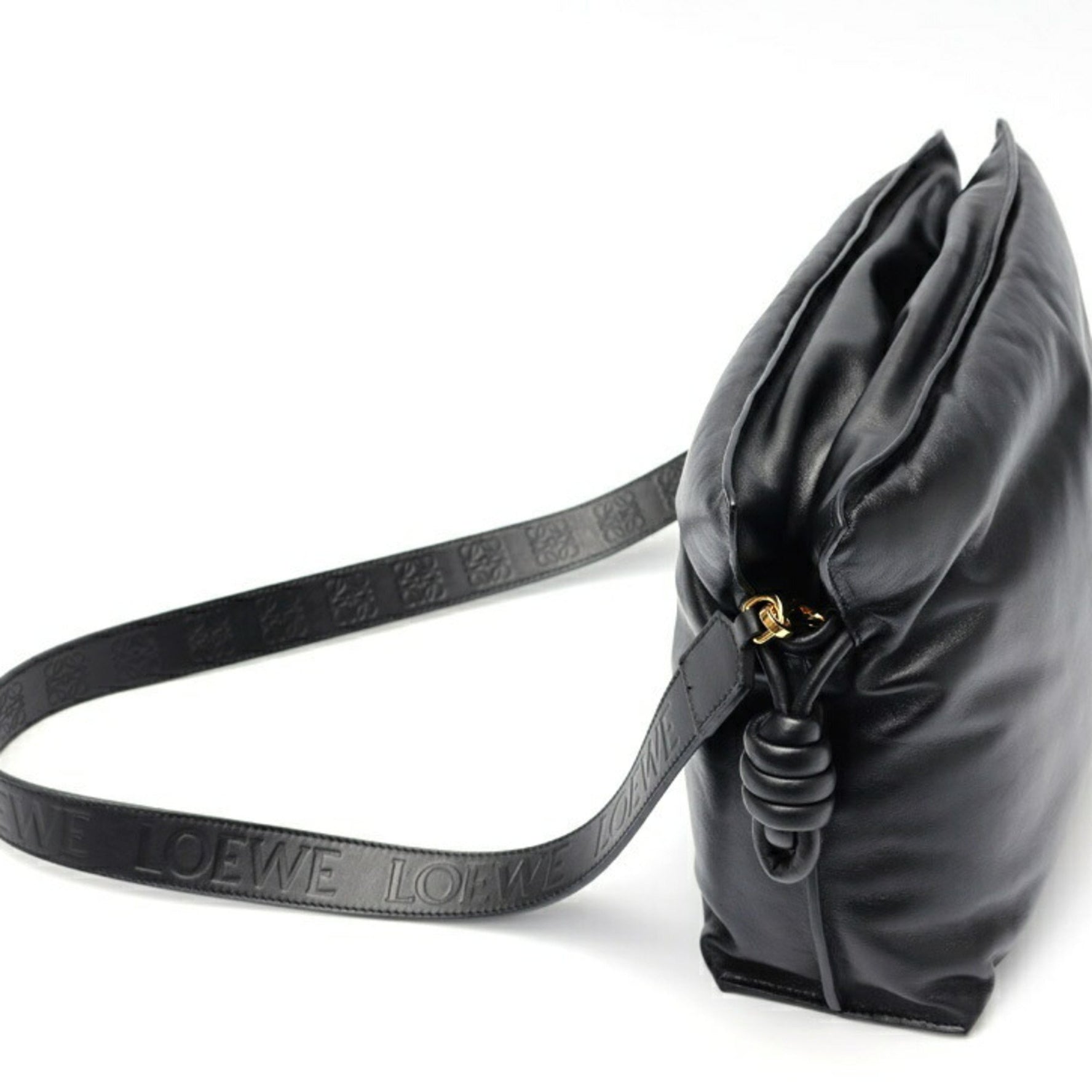 LOEWE Puffer Flamenco Clutch Shoulder Bag Leather
