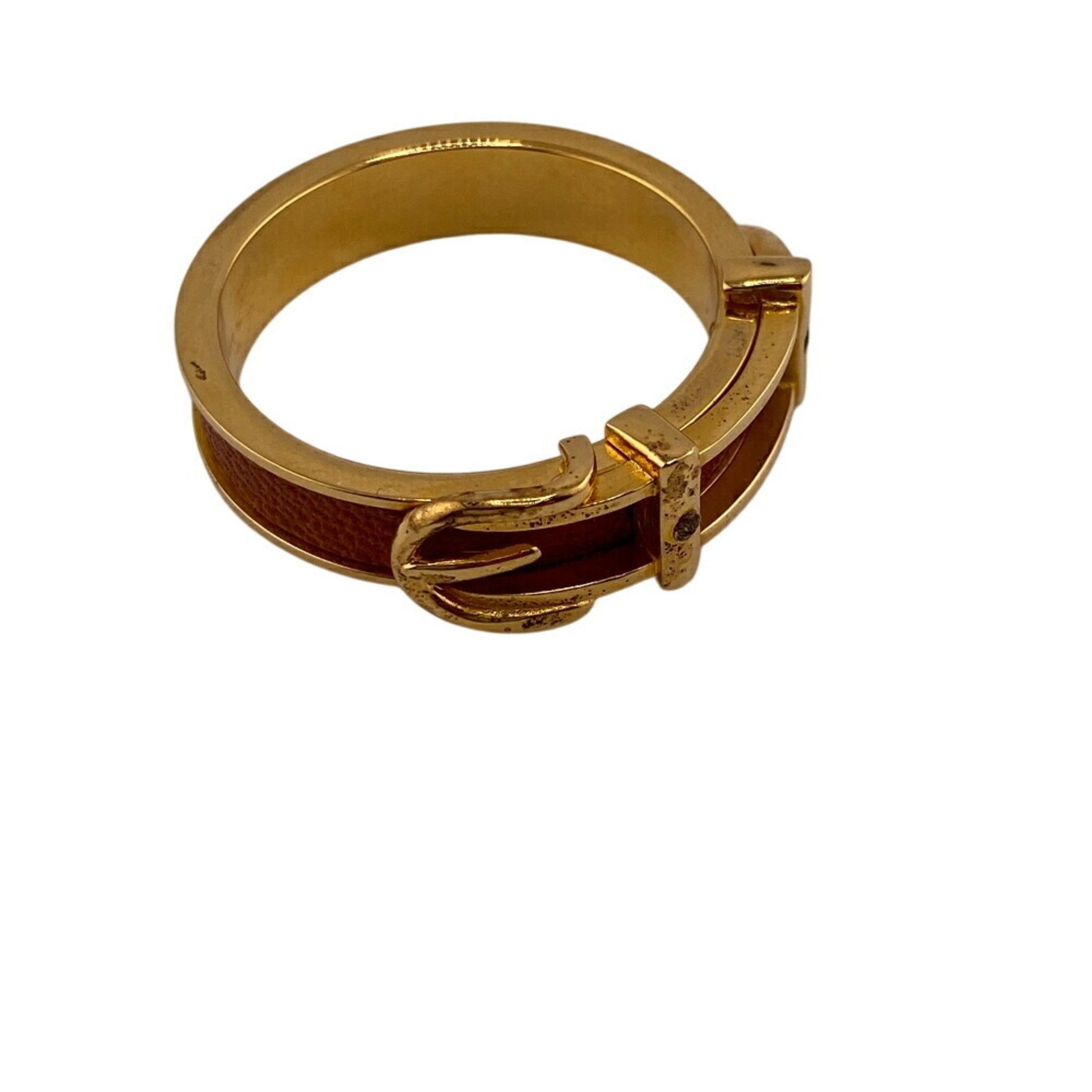 HERMES Santur Scarf Ring Belt Motif Orange Unisex