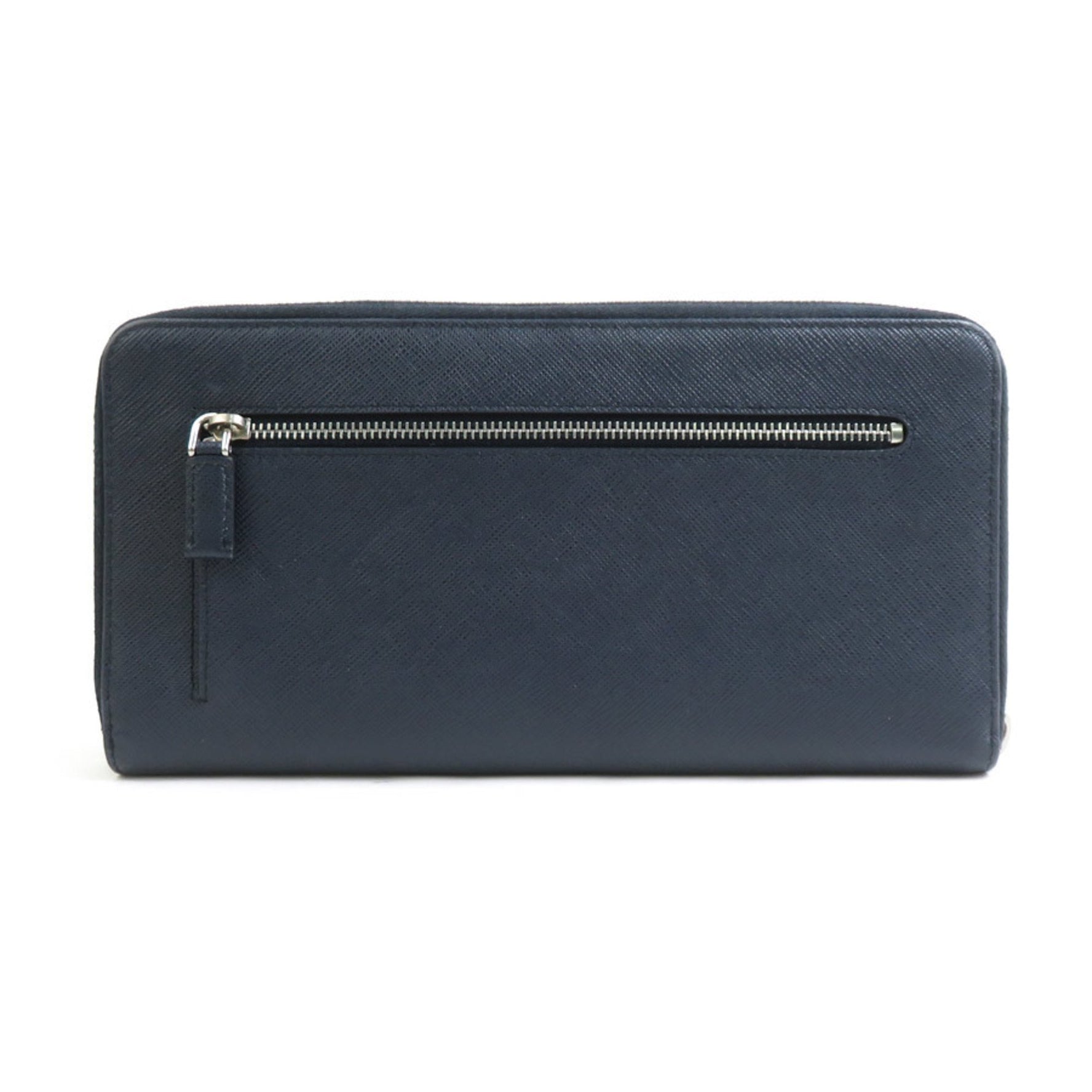 Prada Organizer Long Wallet, Leather, Navy, Men's, 2ML220 56302a