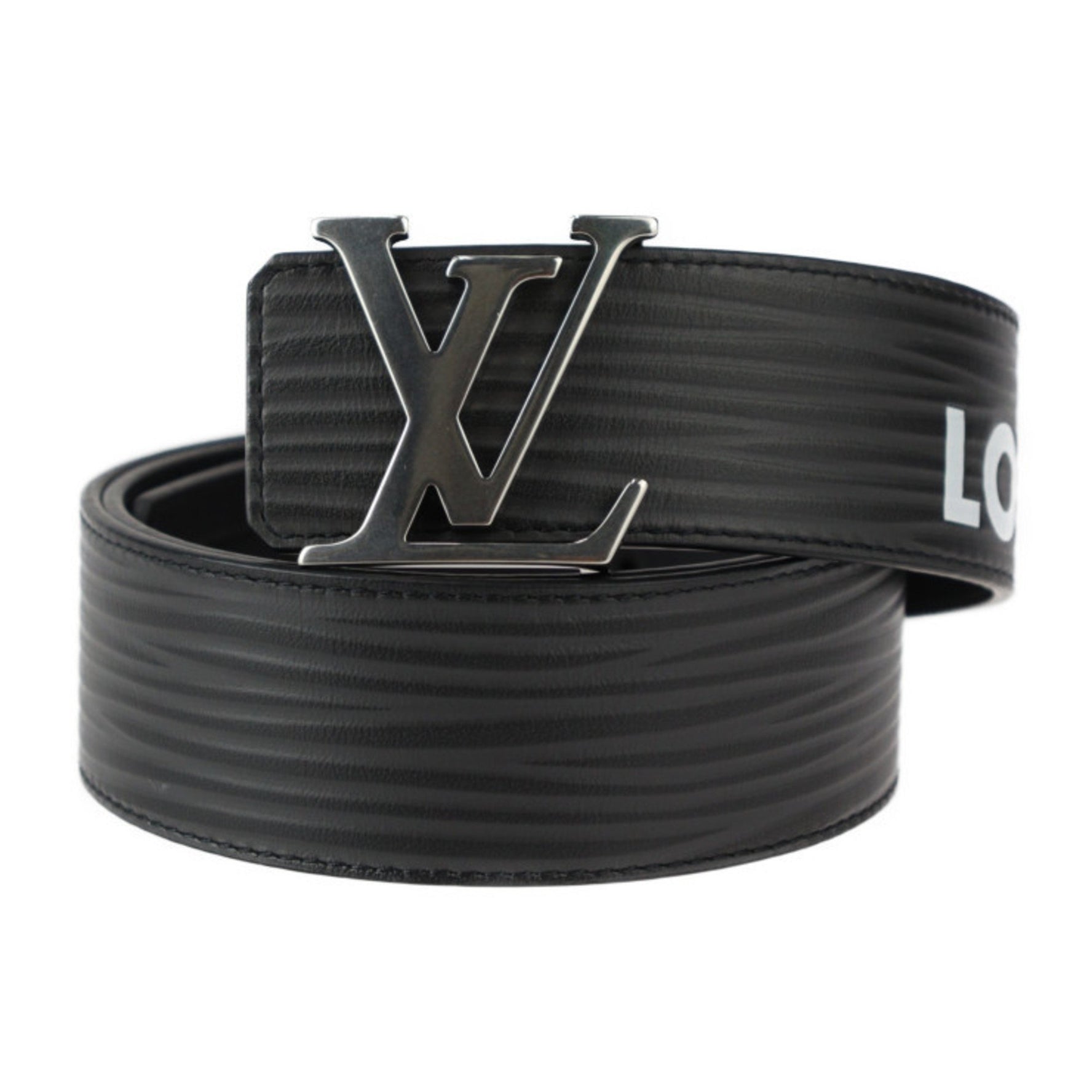 LOUIS VUITTON Louis Vuitton LV Initial Reversible Epi Belt XL Leather Black Monogram 2413063007075R1
