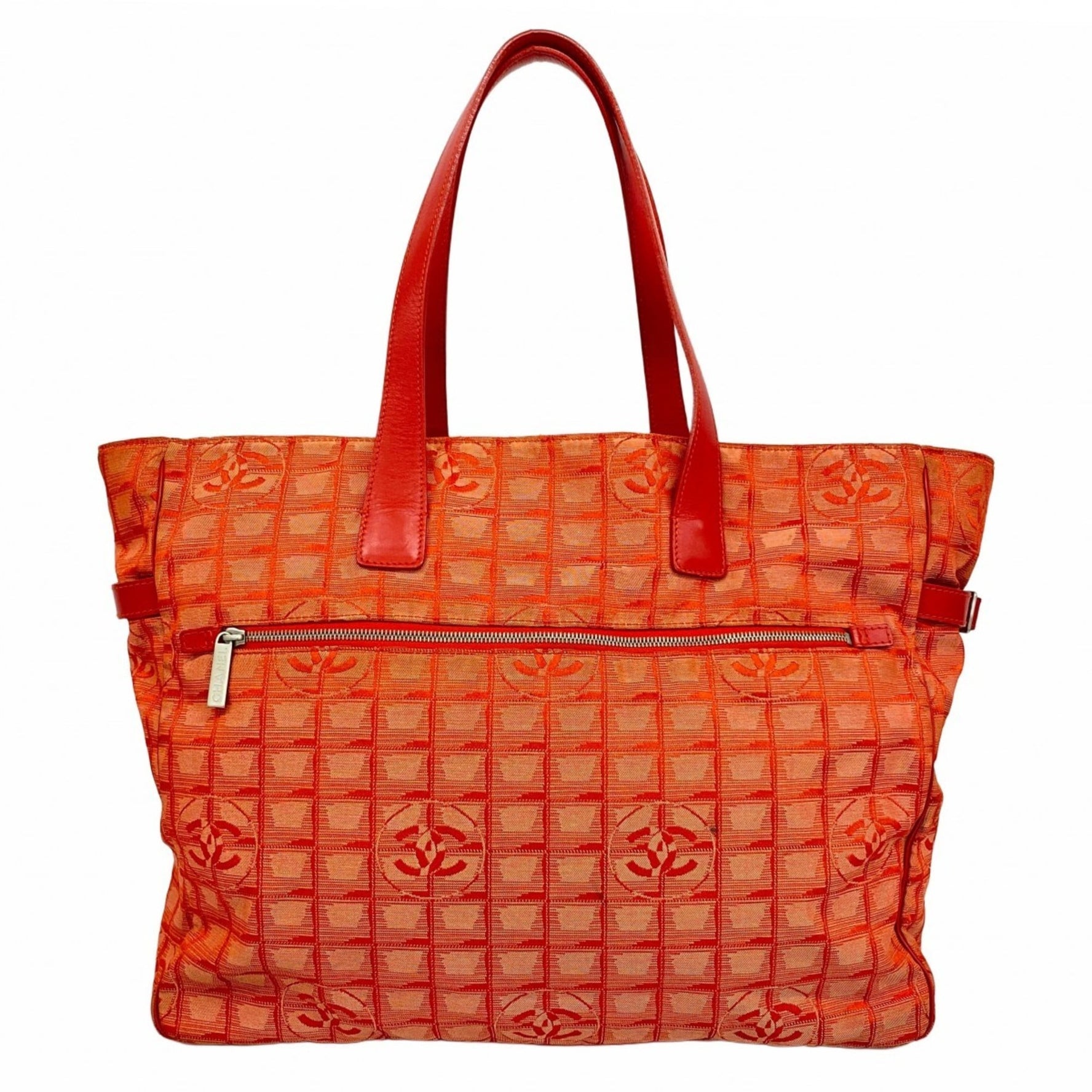 Chanel tote bag nylon red