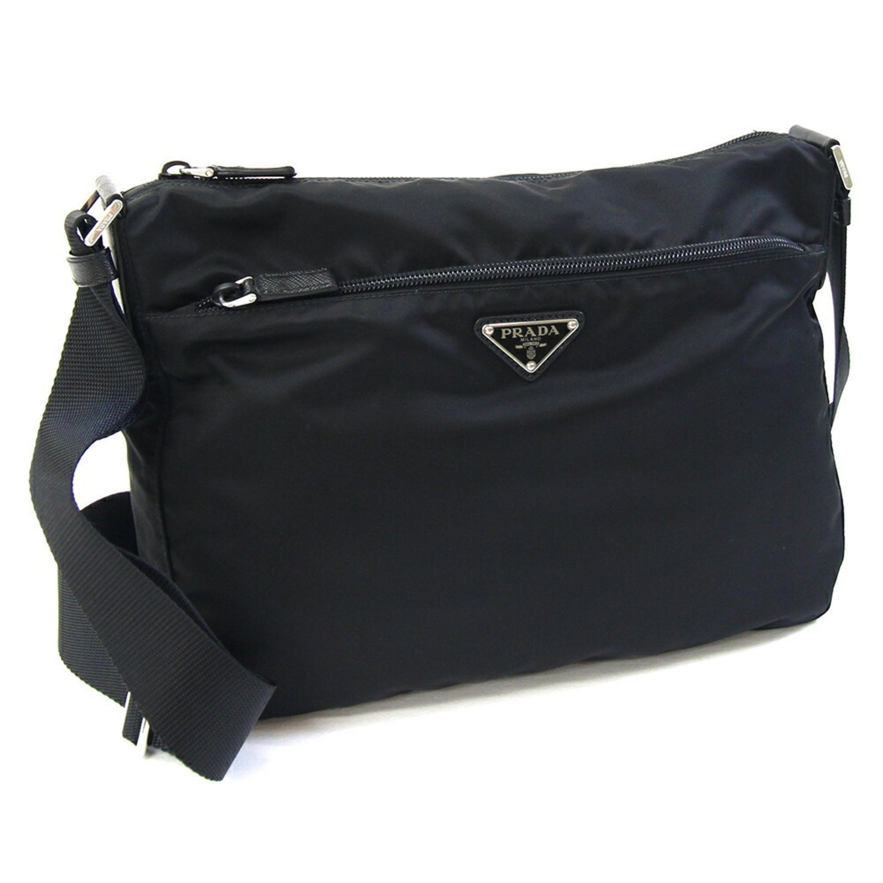 Prada Shoulder Bag Nylon Leather Crossbody