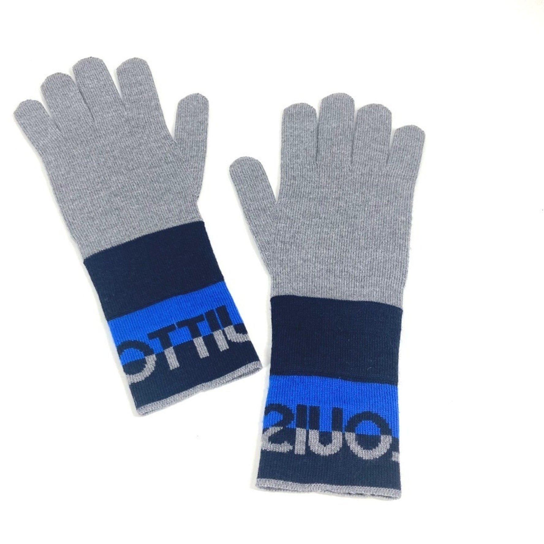 Louis Vuitton Gon LV Horizon Gloves Accessories Wool Grey