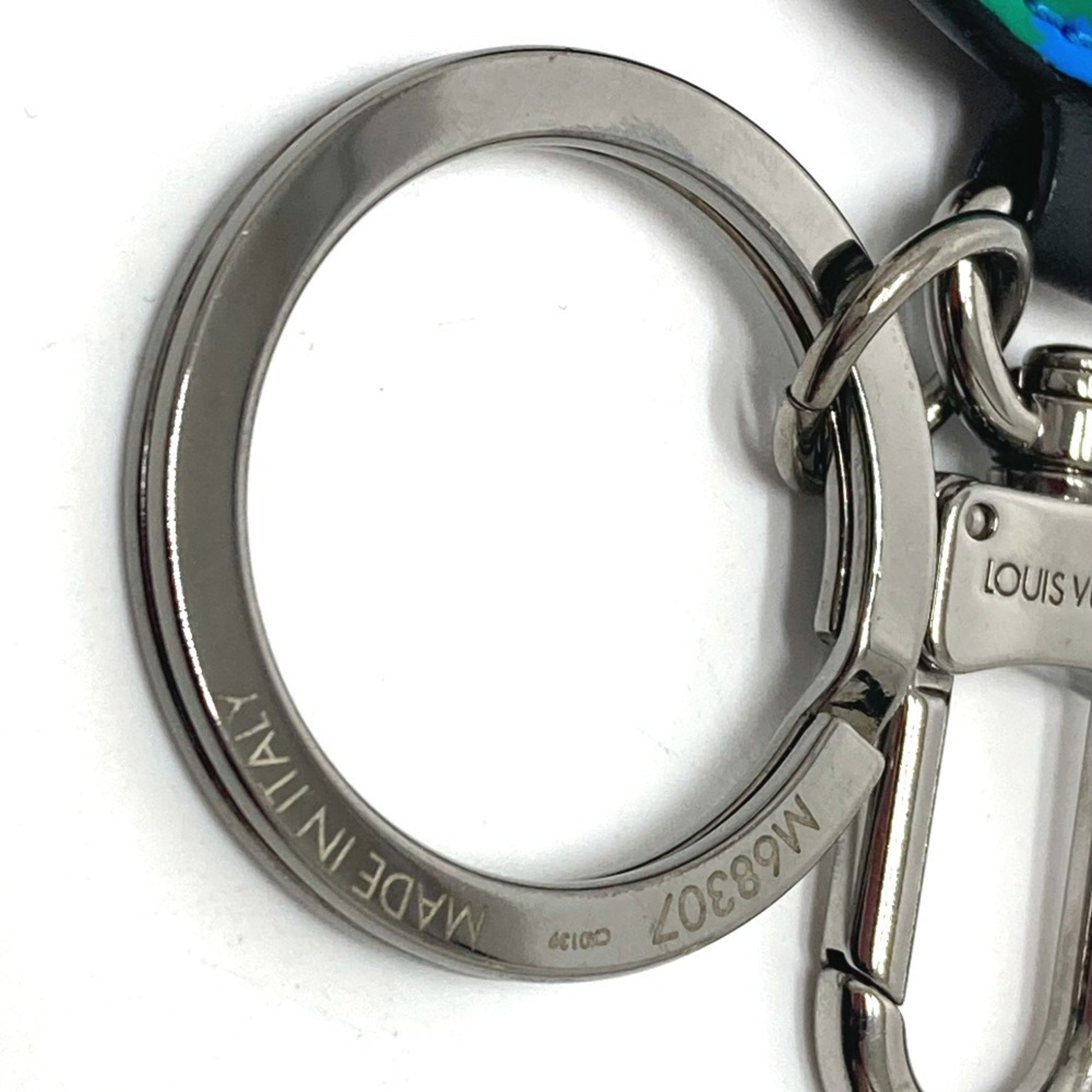LOUIS VUITTON M68307 Monogram Porte-Clés Padded Charm Keychain, Canvas, Men's, Brown/Blue