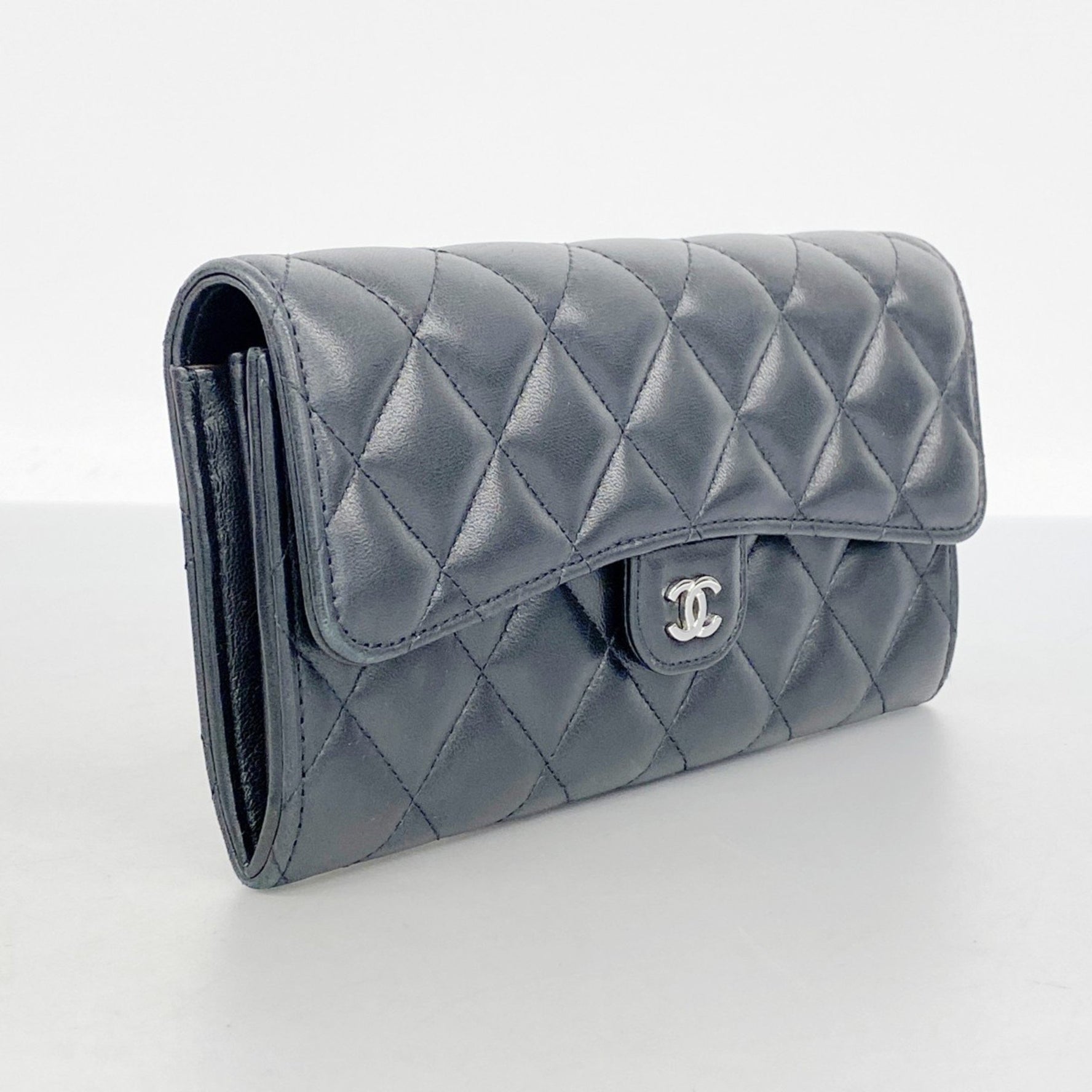Chanel Matelasse Long Wallet, Lambskin