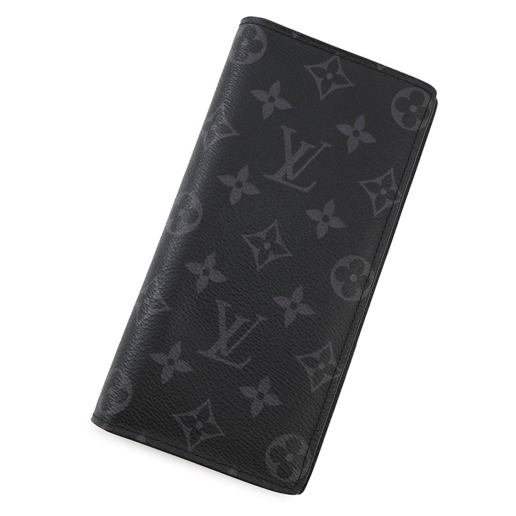 Louis Vuitton Monogram Eclipse Portefeuille Brazza Long Wallet M61697 LOUIS VUITTON Men's Black