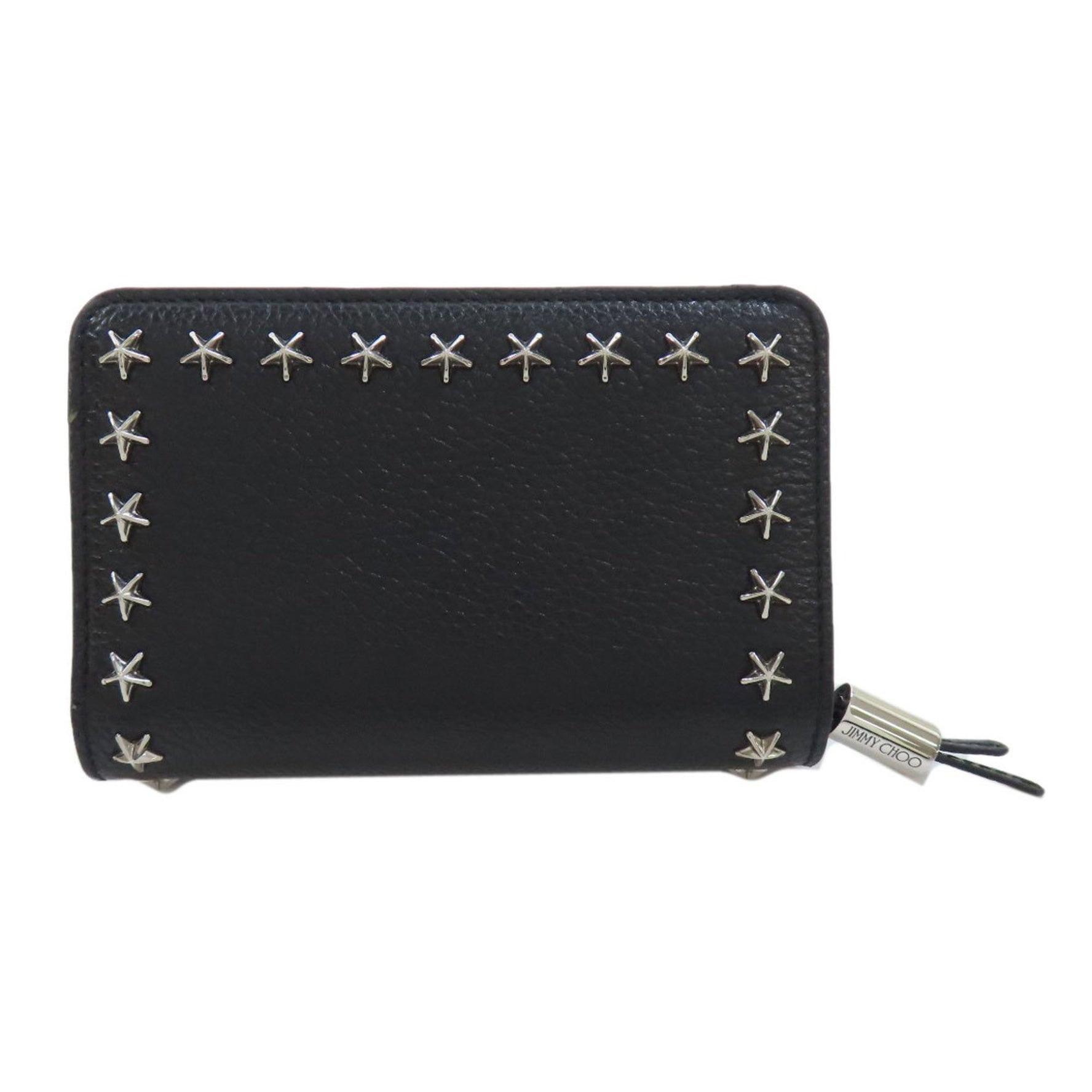Jimmy Choo Star Motif Studded Bi-fold Wallet Leather Women's
