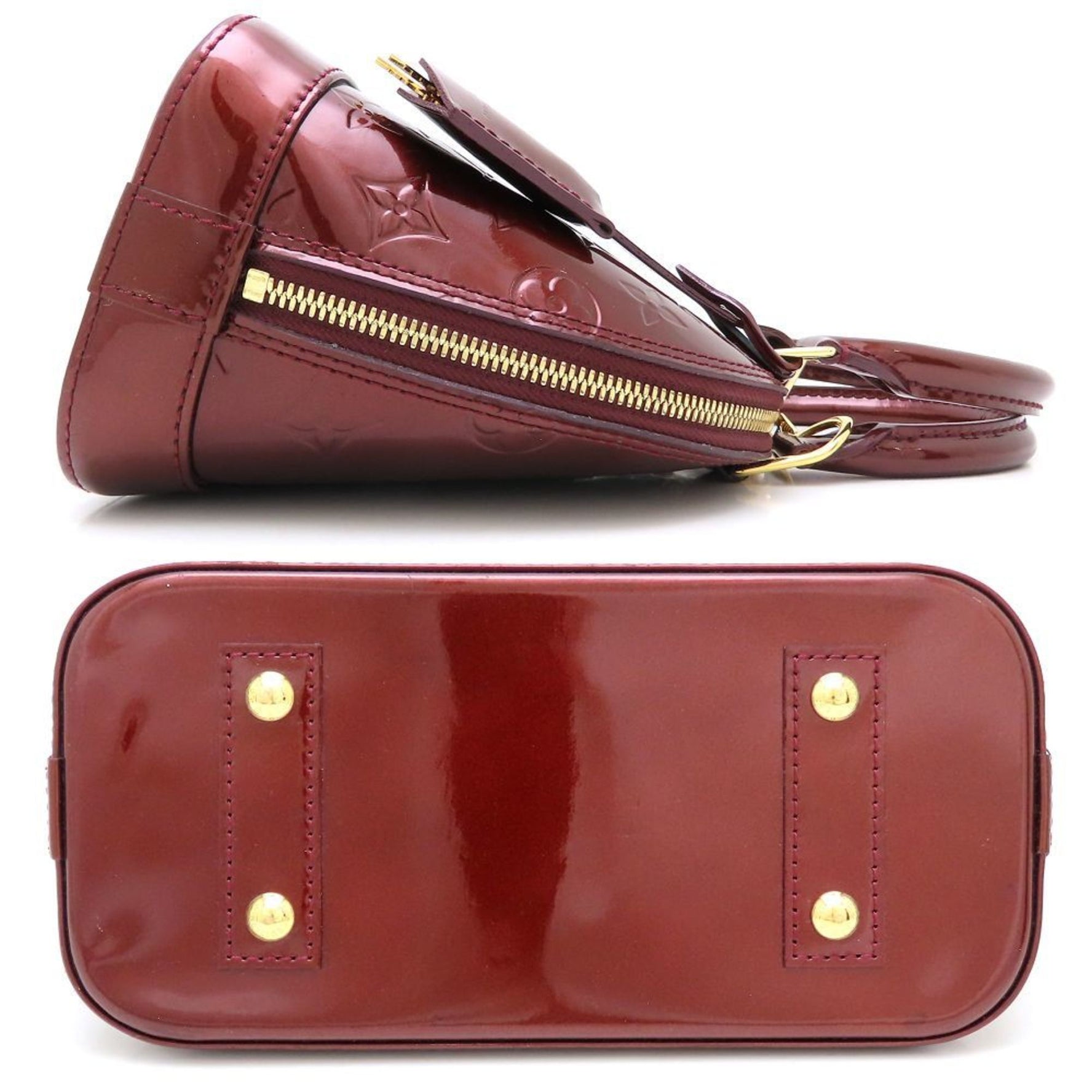 Louis Vuitton Vernis Alma BB Handbag Rouge Fauvist