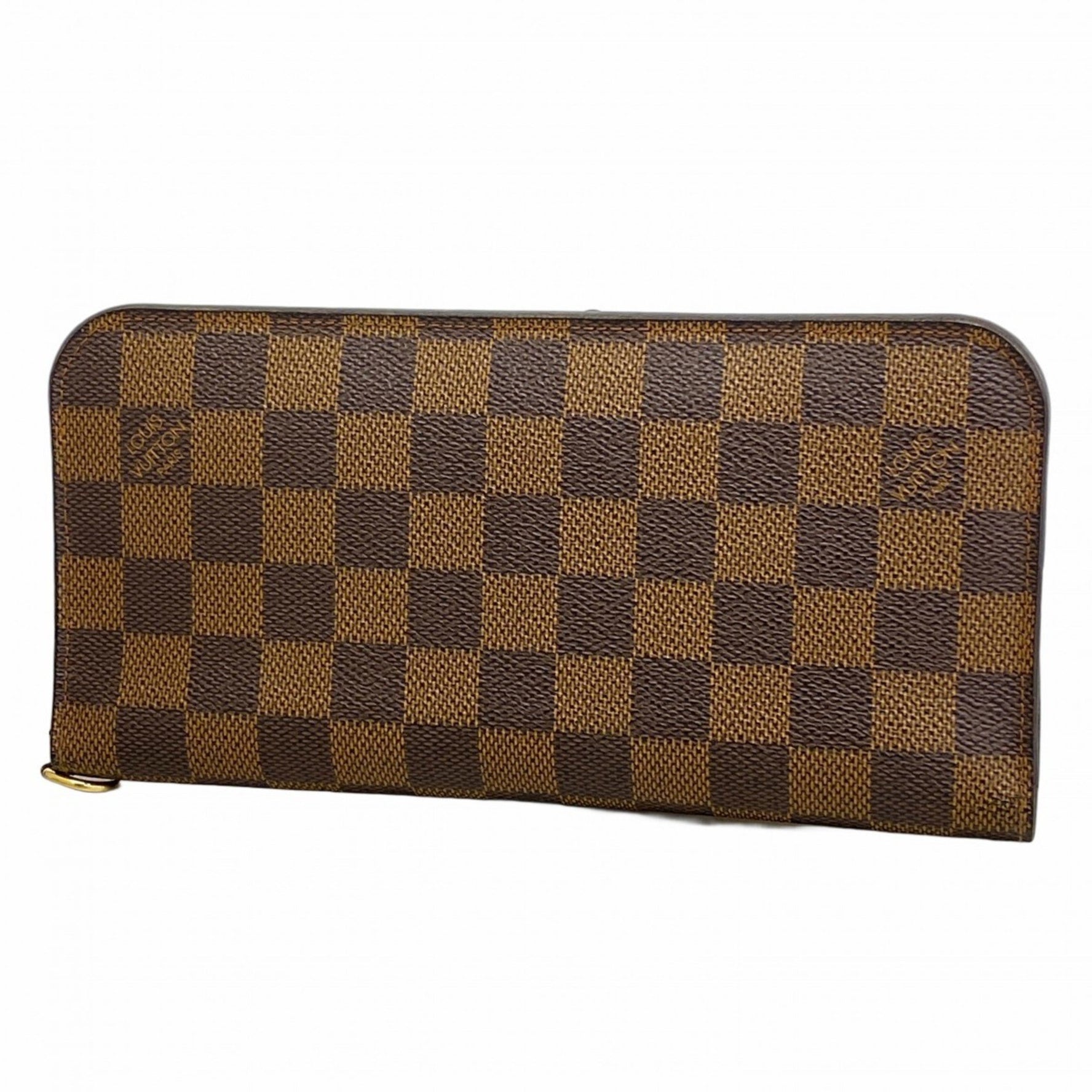 Louis Vuitton Damier Portefeuille Ansolite Long Wallet N63071 Ebene Women's