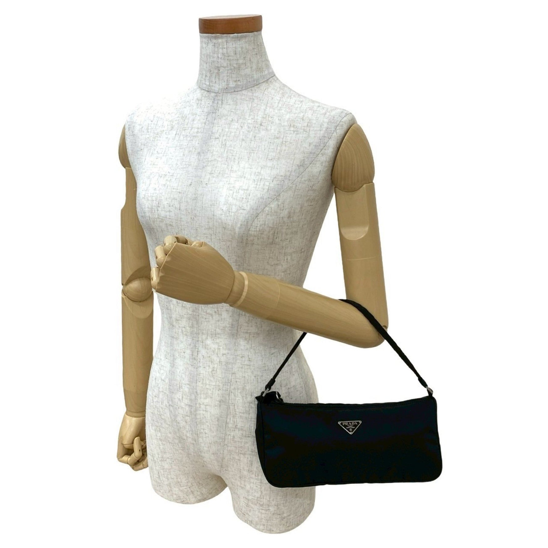 PRADA Triangle Logo Plate Hardware Tessuto Nylon Mini Handbag/One Shoulder Bag/Pouch