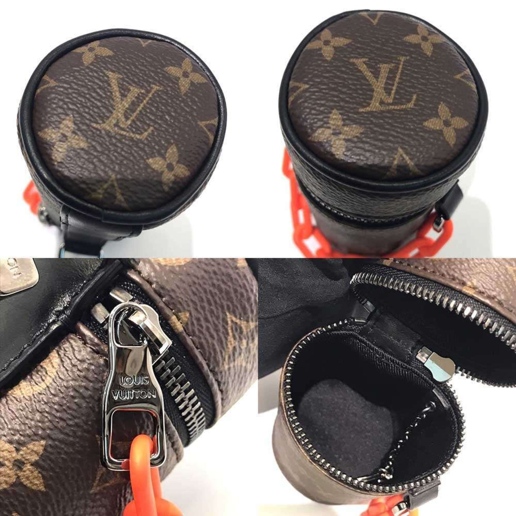 Louis Vuitton Monogram Barrel Pouch Chain Orange Virgil Abloh