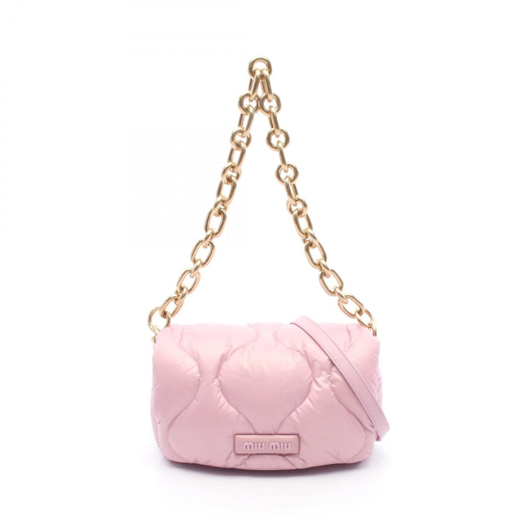 Miu Miu Miu padded shoulder bag in nylon and leather
