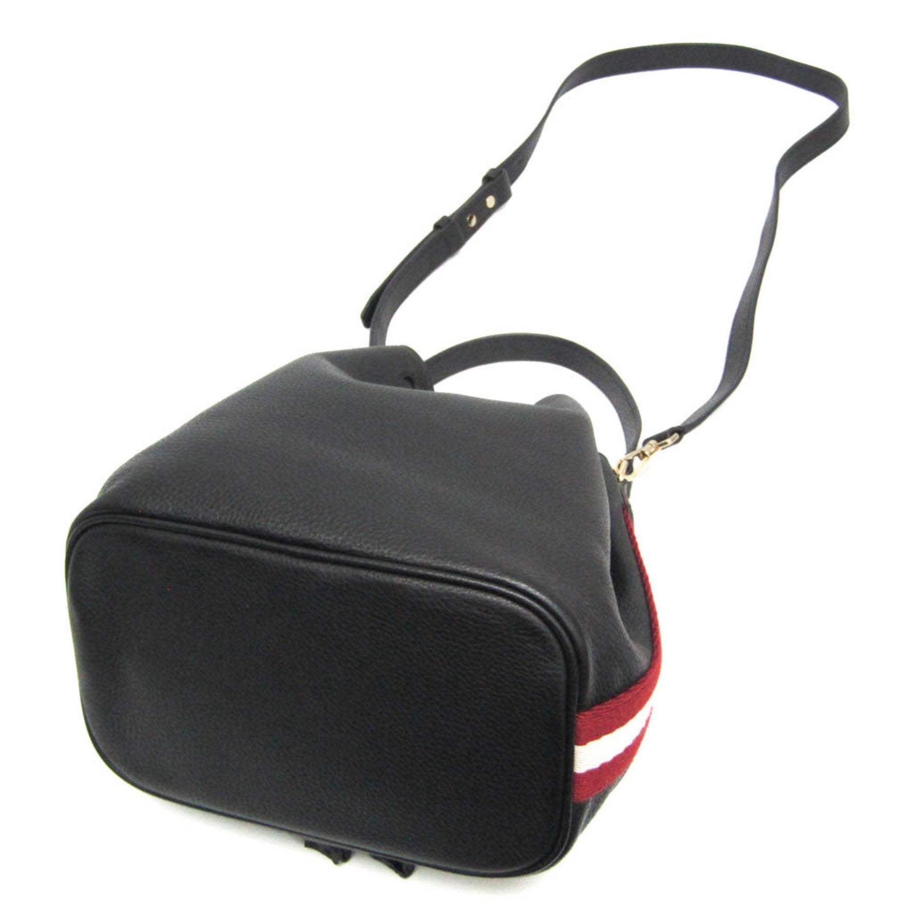 Bally BLYSS.O 912 Drawstring Shoulder Bag Women's Leather Handbag,Shoulder Bag Black