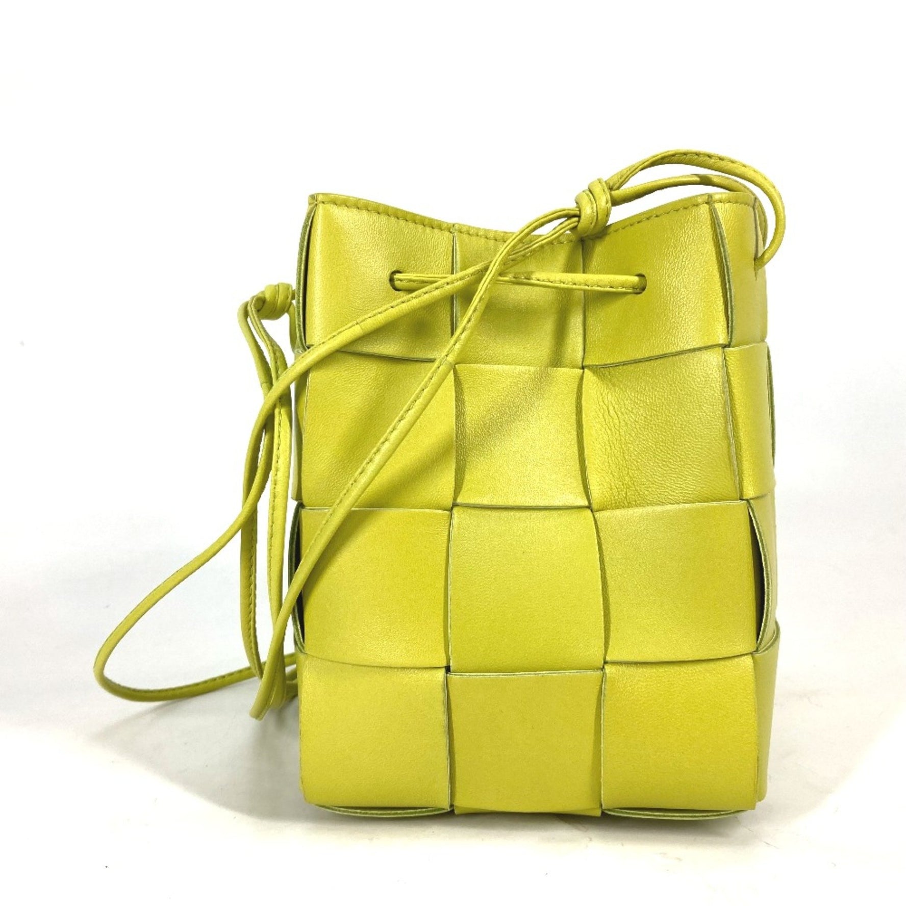 BOTTEGA VENETA Crossbody Bucket Pochette Shoulder Bag Kiwi Light
