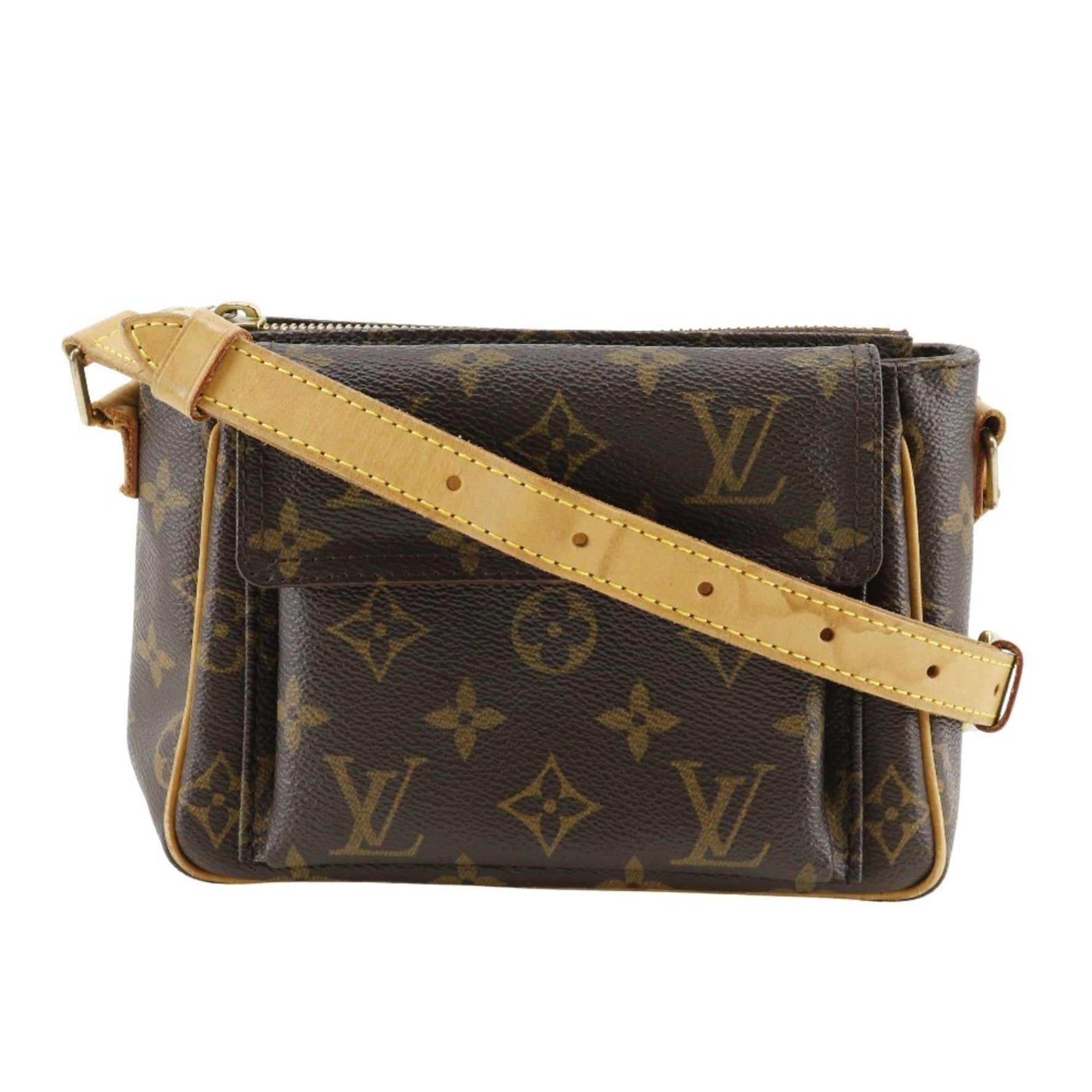 Louis Vuitton Viva Cite PM Shoulder Bag M51165 Monogram Canvas 2004 Brown CA0094 Women's