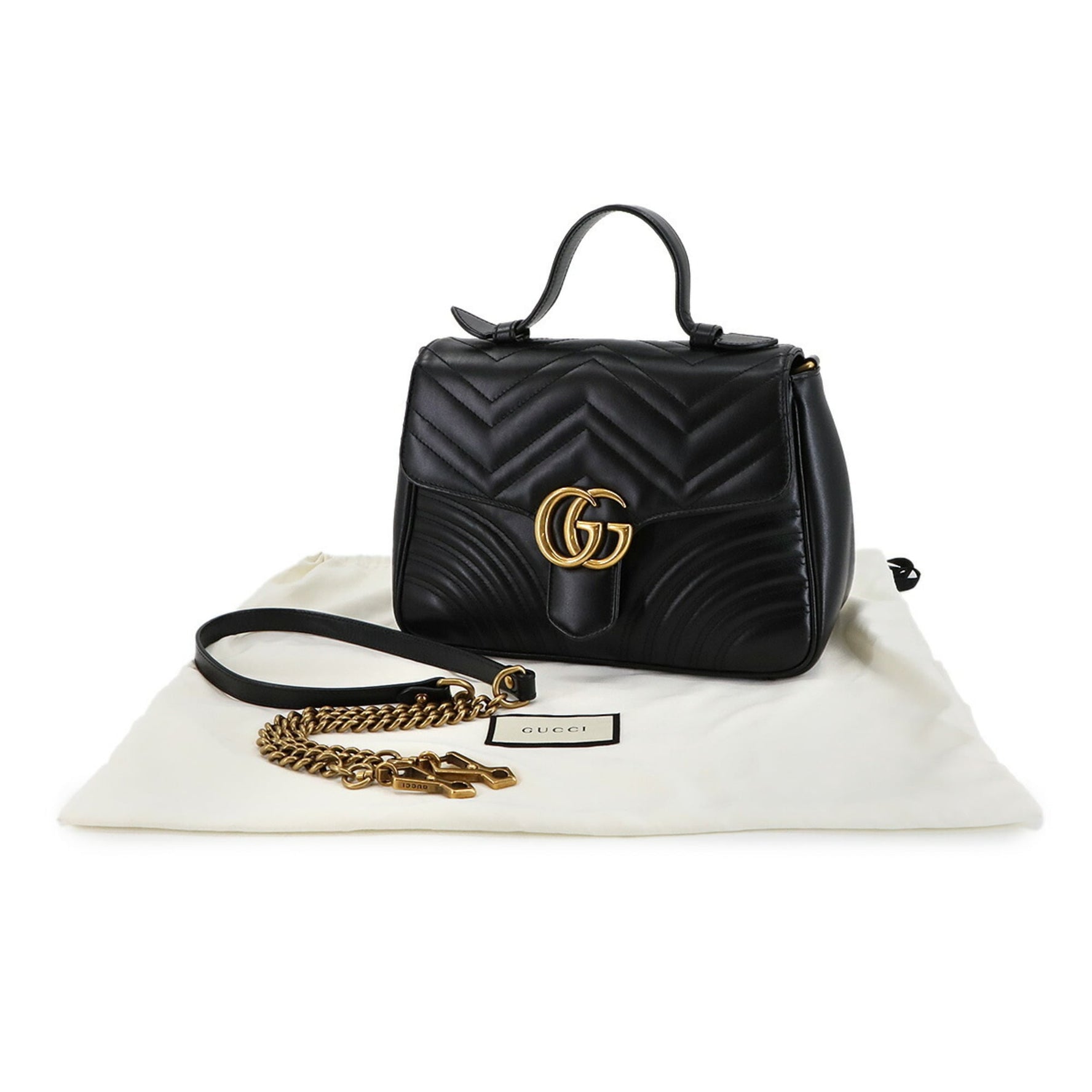 Gucci GG Marmont Small Bag, hand/shoulder bag, leather