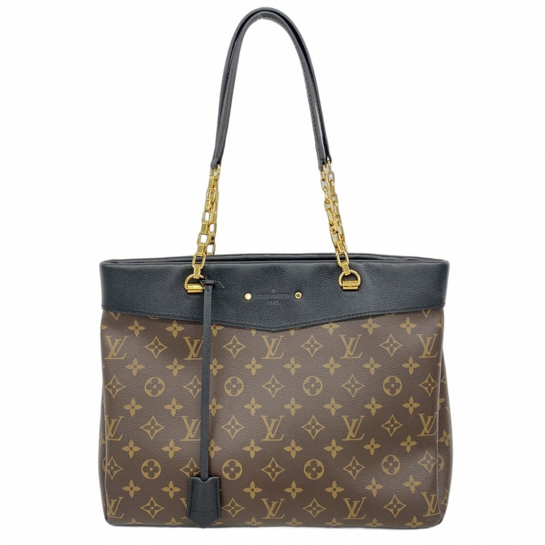 Louis Vuitton Monogram Pallas Shopper Shoulder Bag Brown Noir