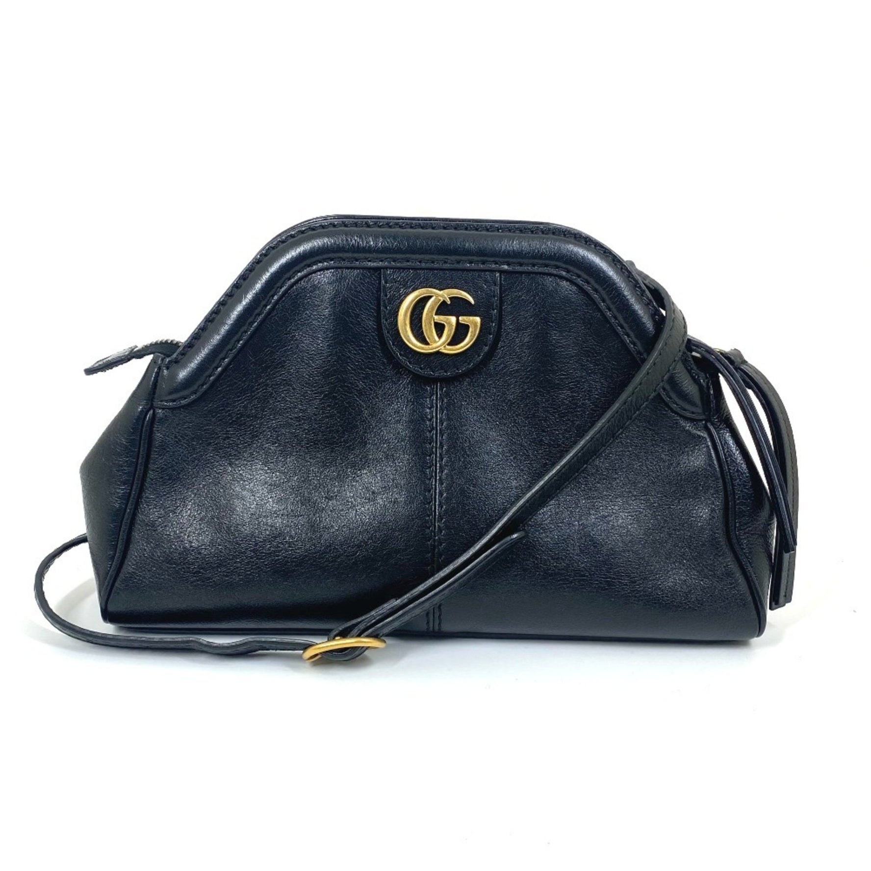 GUCCI GG Marmont Liber Tiger and Cat Head Clutch/Shoulder Bag in Leather