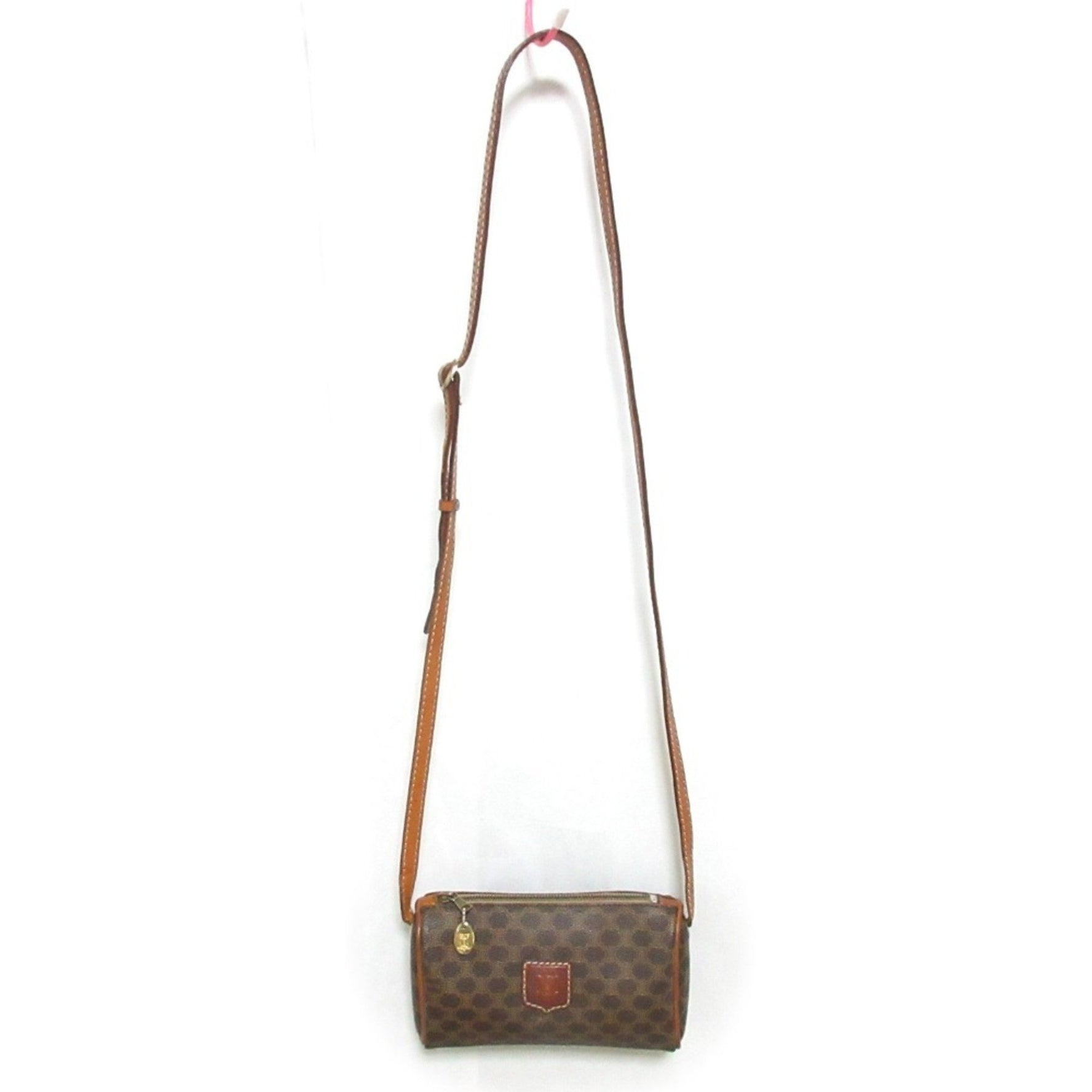CELINE Vintage Macadam Blazon Embossed Shoulder Bag Pouch
