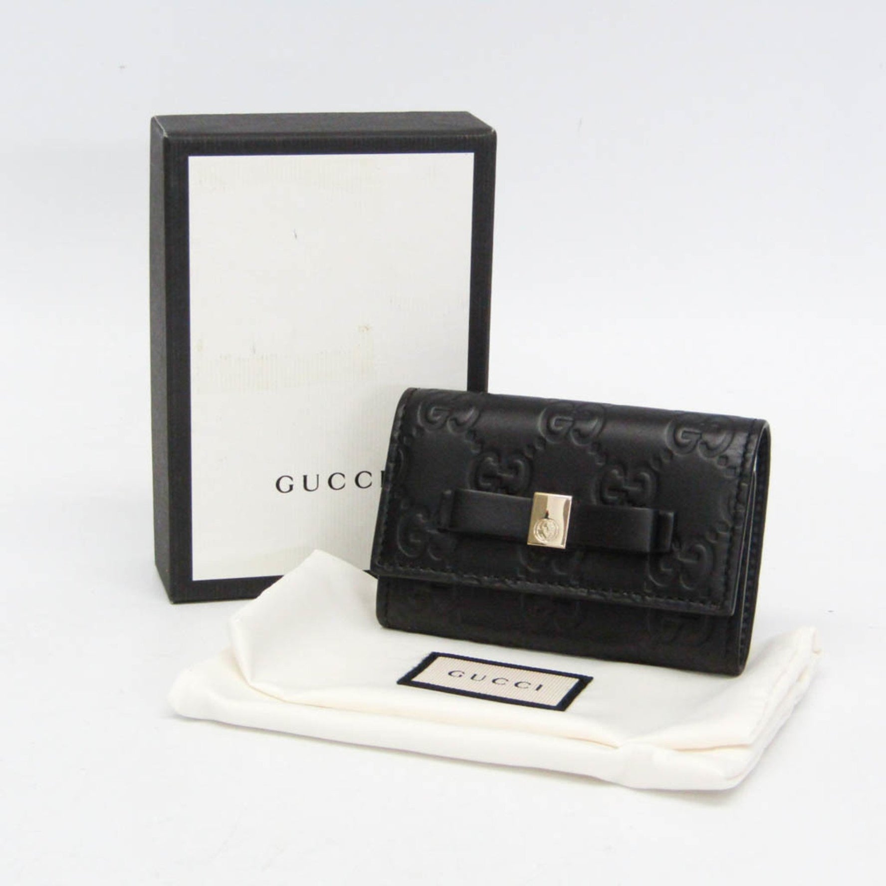 Gucci Guccissima Japan Exclusive Women's GG Leather Key Case Black
