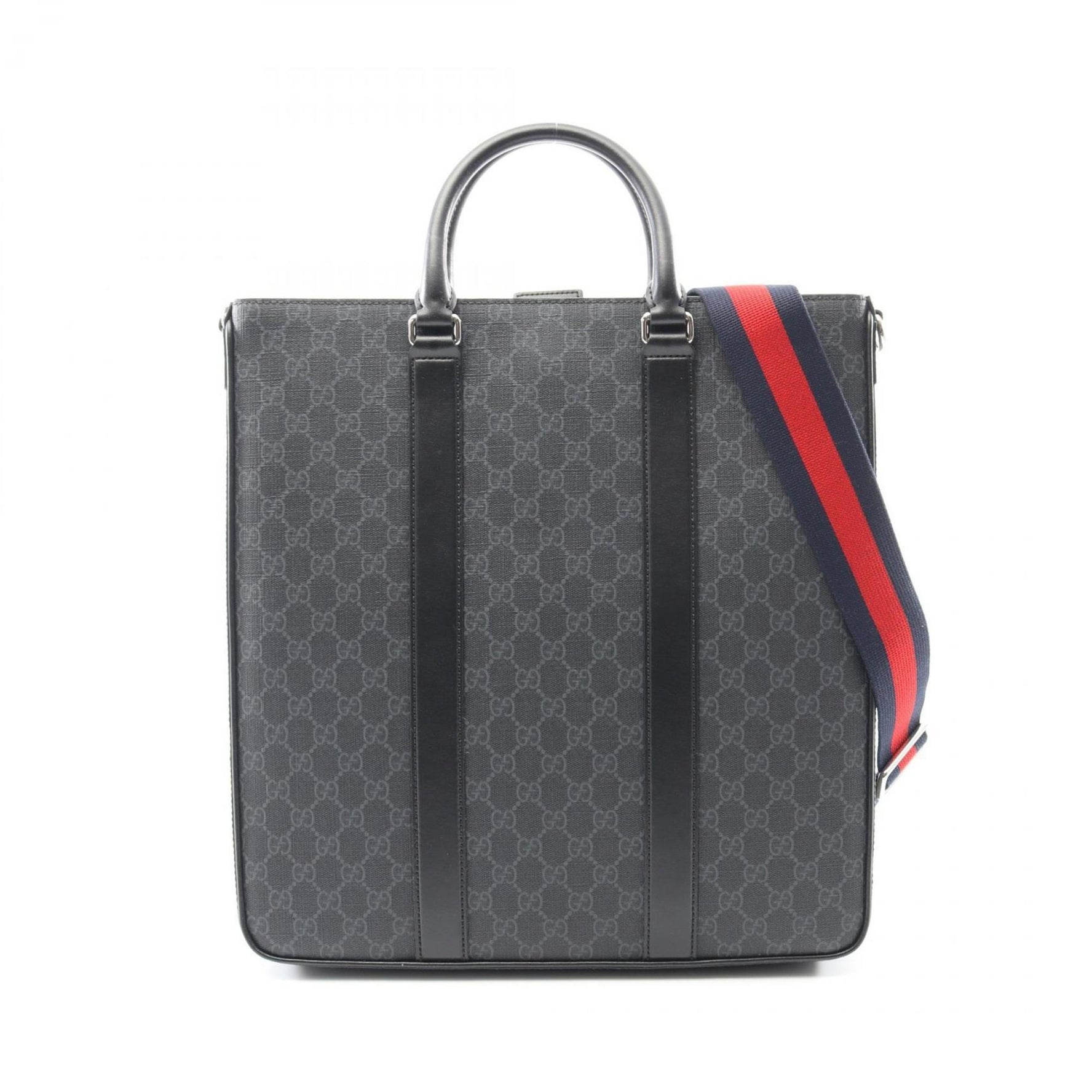 GUCCI GG Medium Supreme Tote Bag Coated Canvas Leather