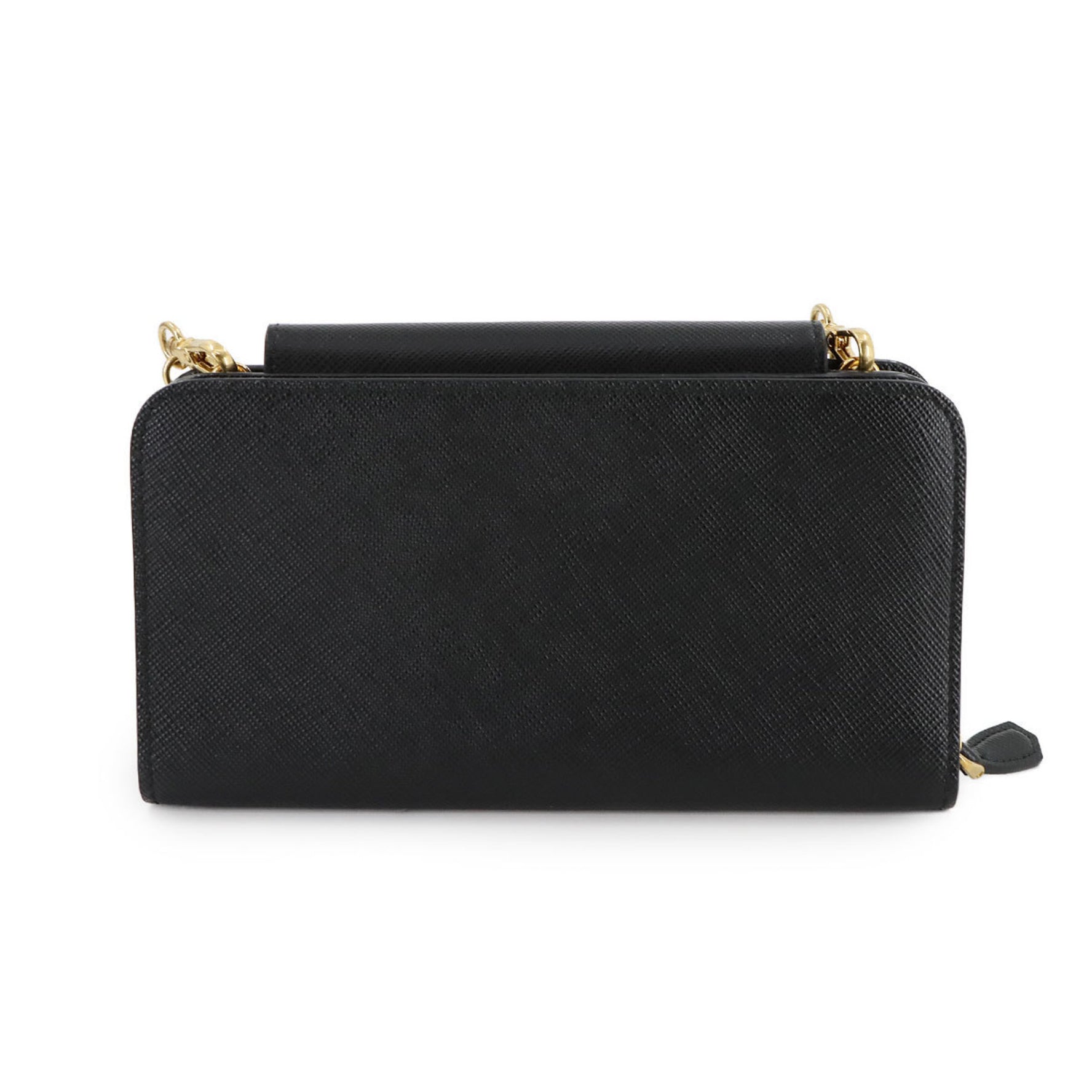 Prada Saffiano Chain Wallet, Leather with Gold Hardware