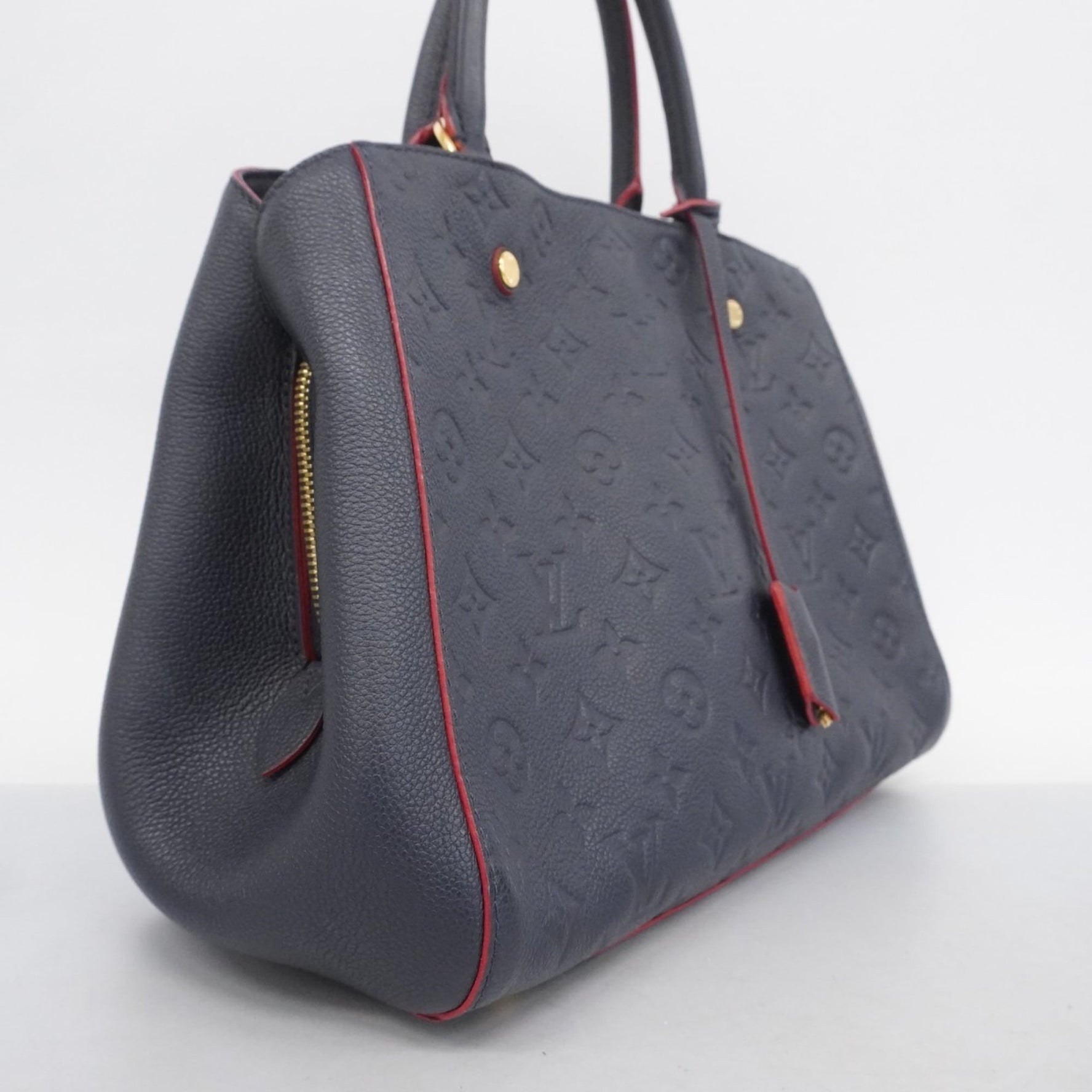 Louis Vuitton Montaigne MM Handbag Marine Rouge