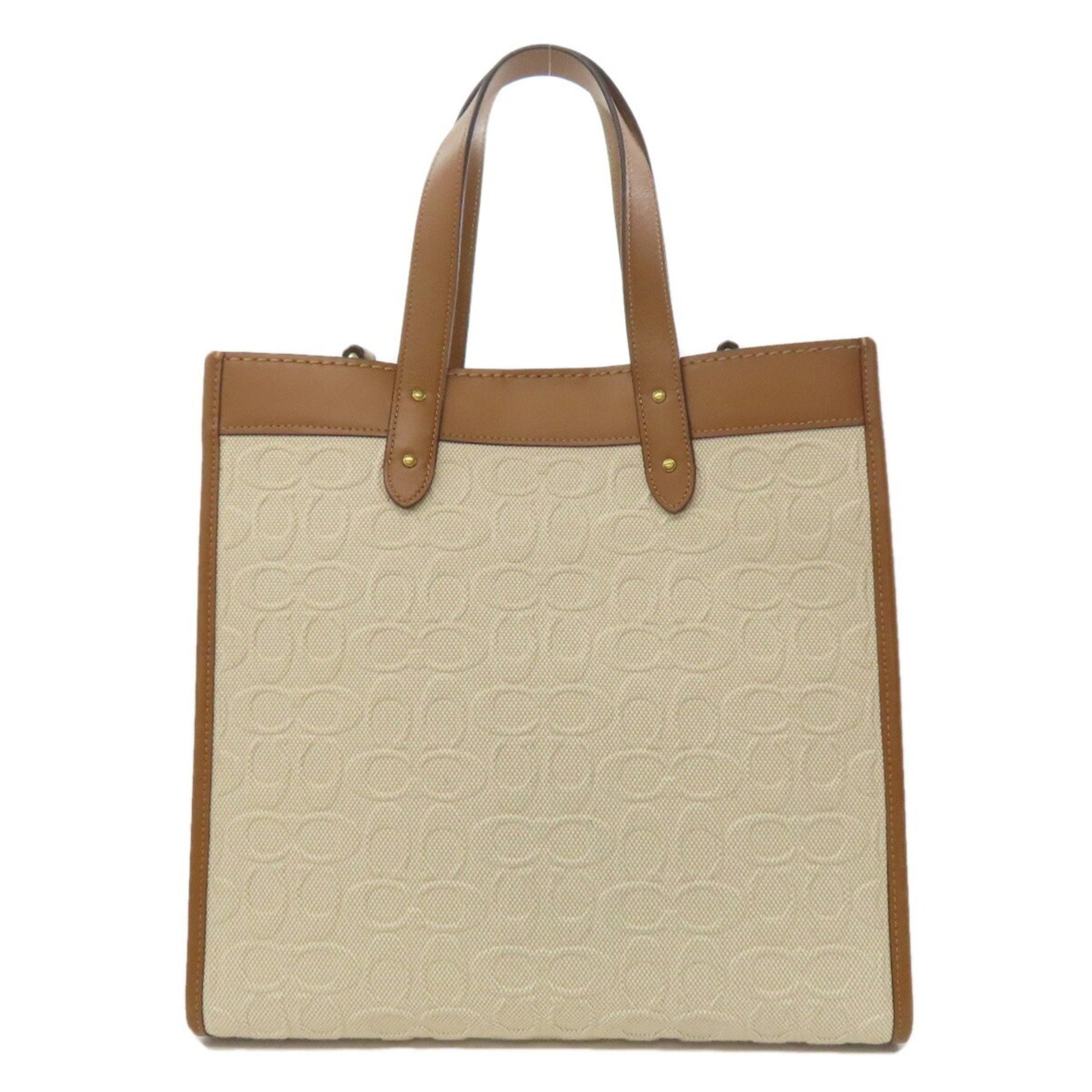 Coach Field Tote Signature Handbag in Canvas/Leather
