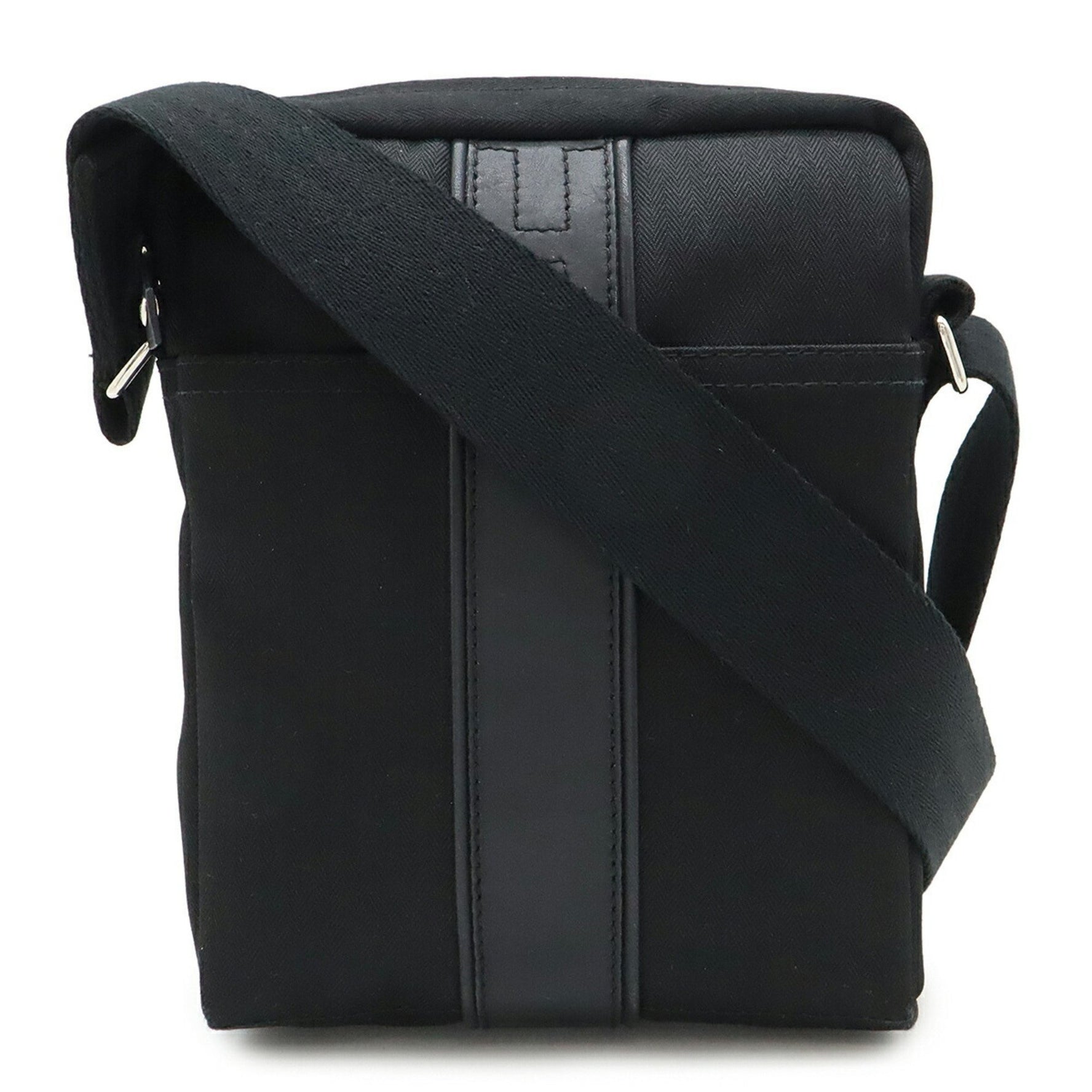 HERMES Acapulco Bandouliere PM Shoulder Bag Pochette Toile Chevron Leather