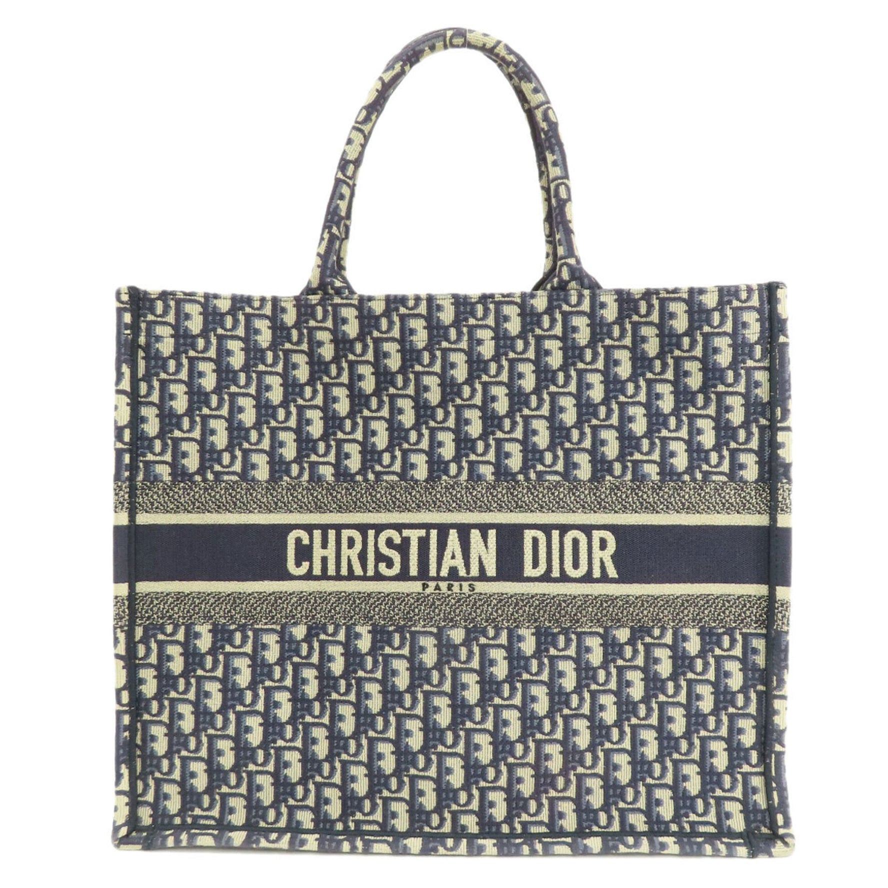 Christian Dior Book Tote Bag Canvas