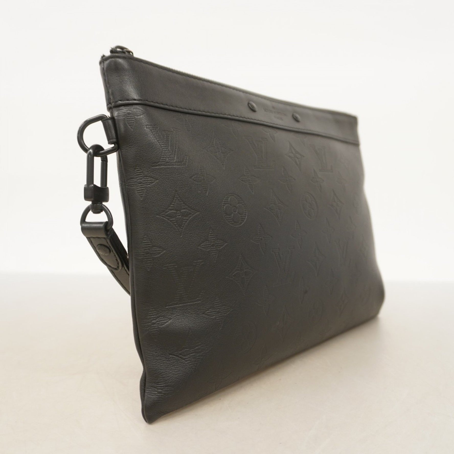Louis Vuitton Monogram Shadow Pochette To Go Clutch Bag M81570 Noir Men's