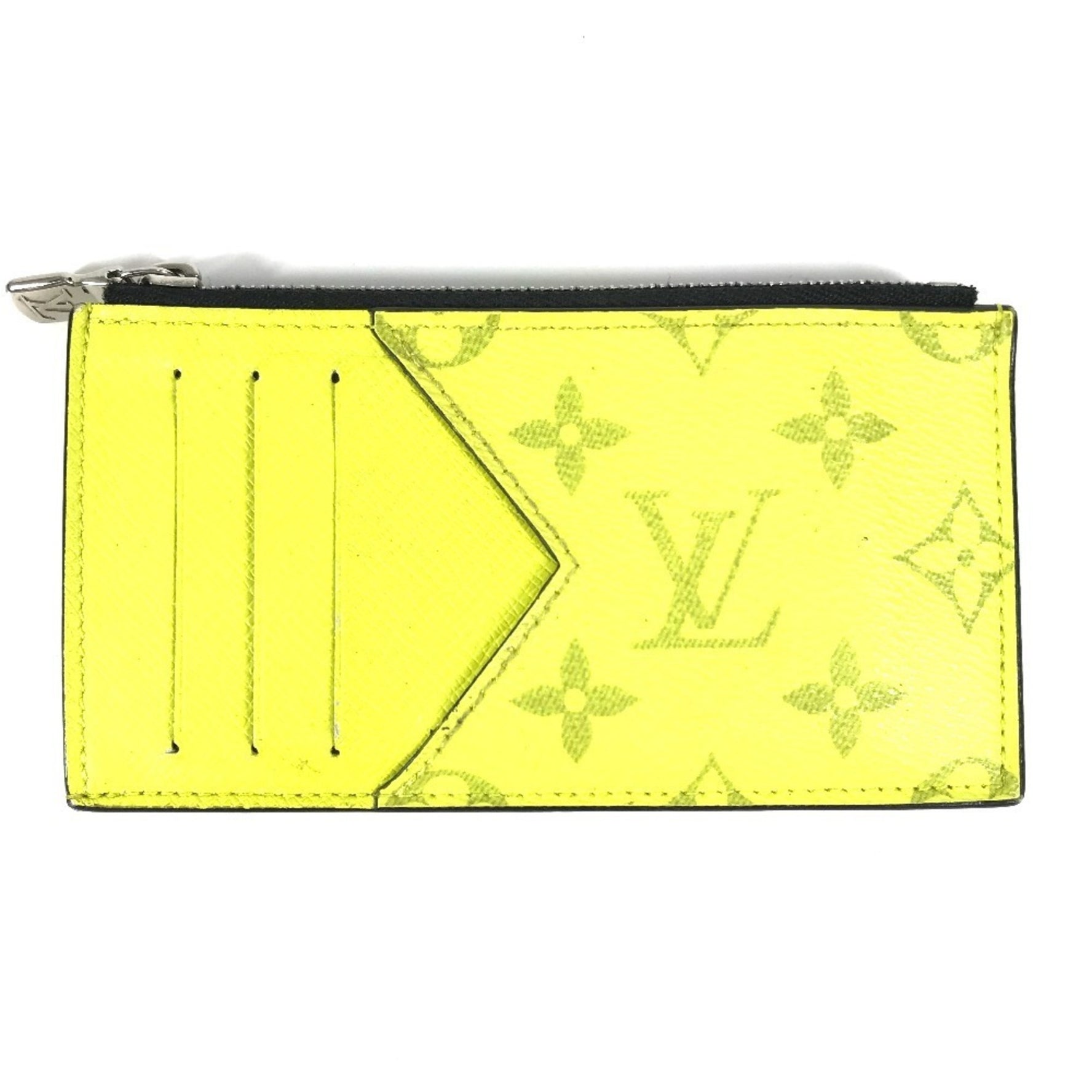Louis Vuitton Taiga Rama Coin Card Holder Wallet Compact Wallet/Coin Case Leather Monogram Canvas Men's